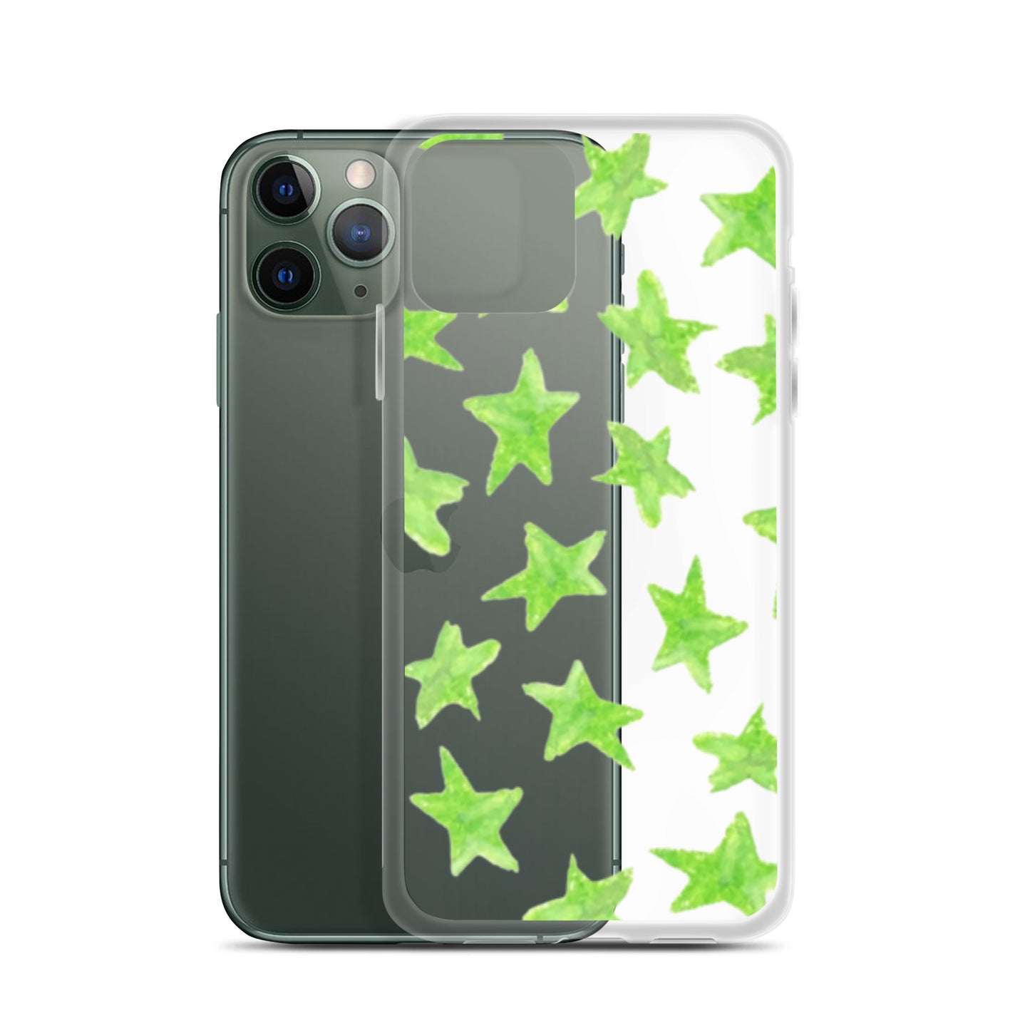 star case lime green in clear