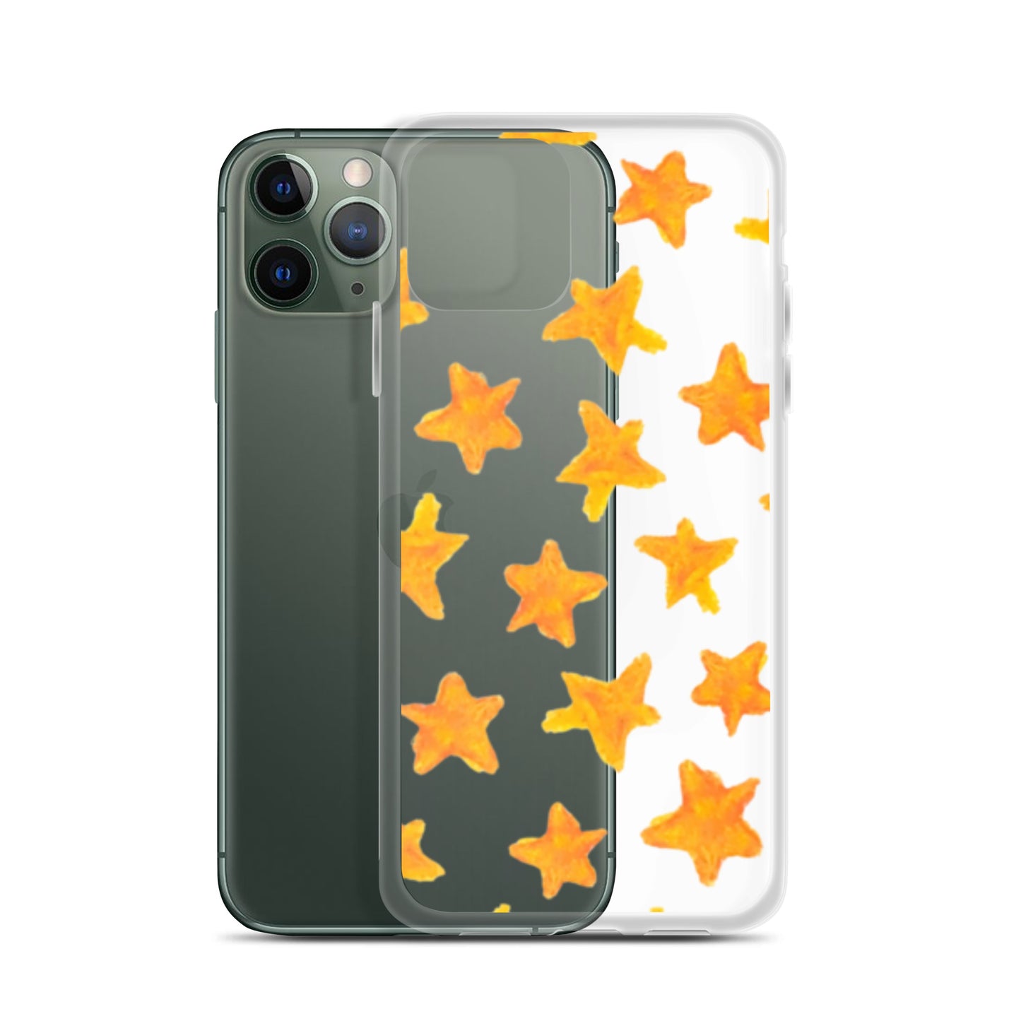 star case orange in clear