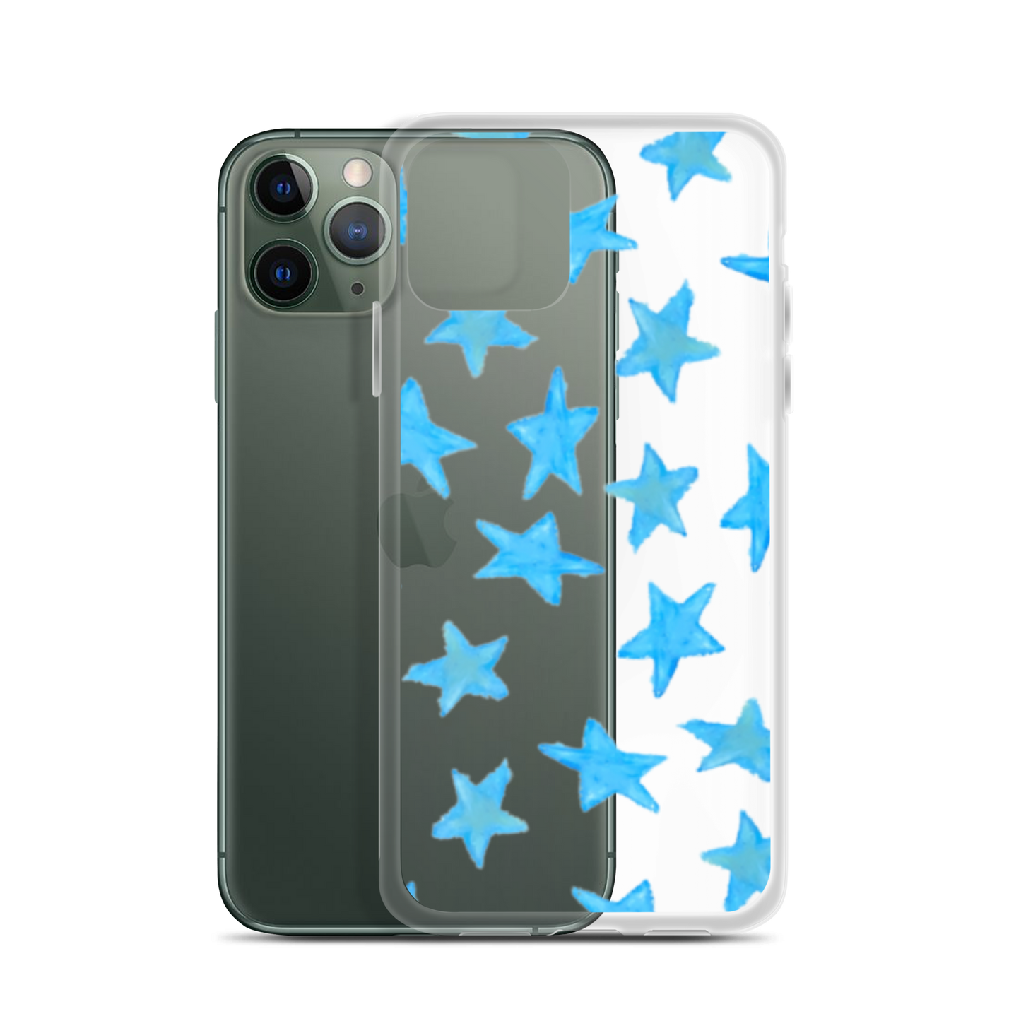 star case sky blue in clear