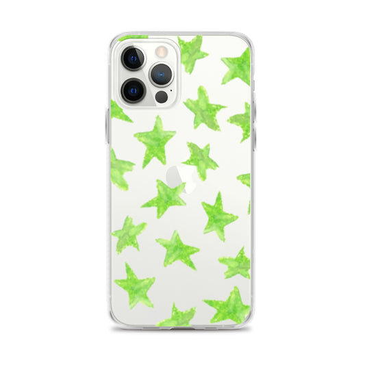 star case lime green in clear