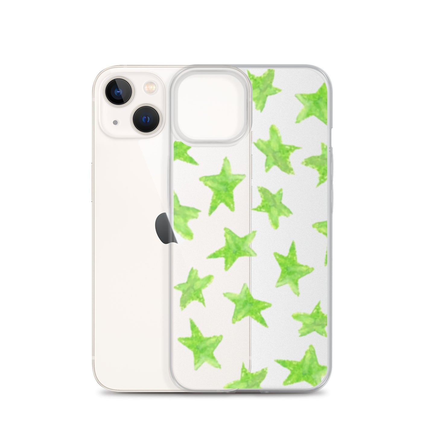 star case lime green in clear