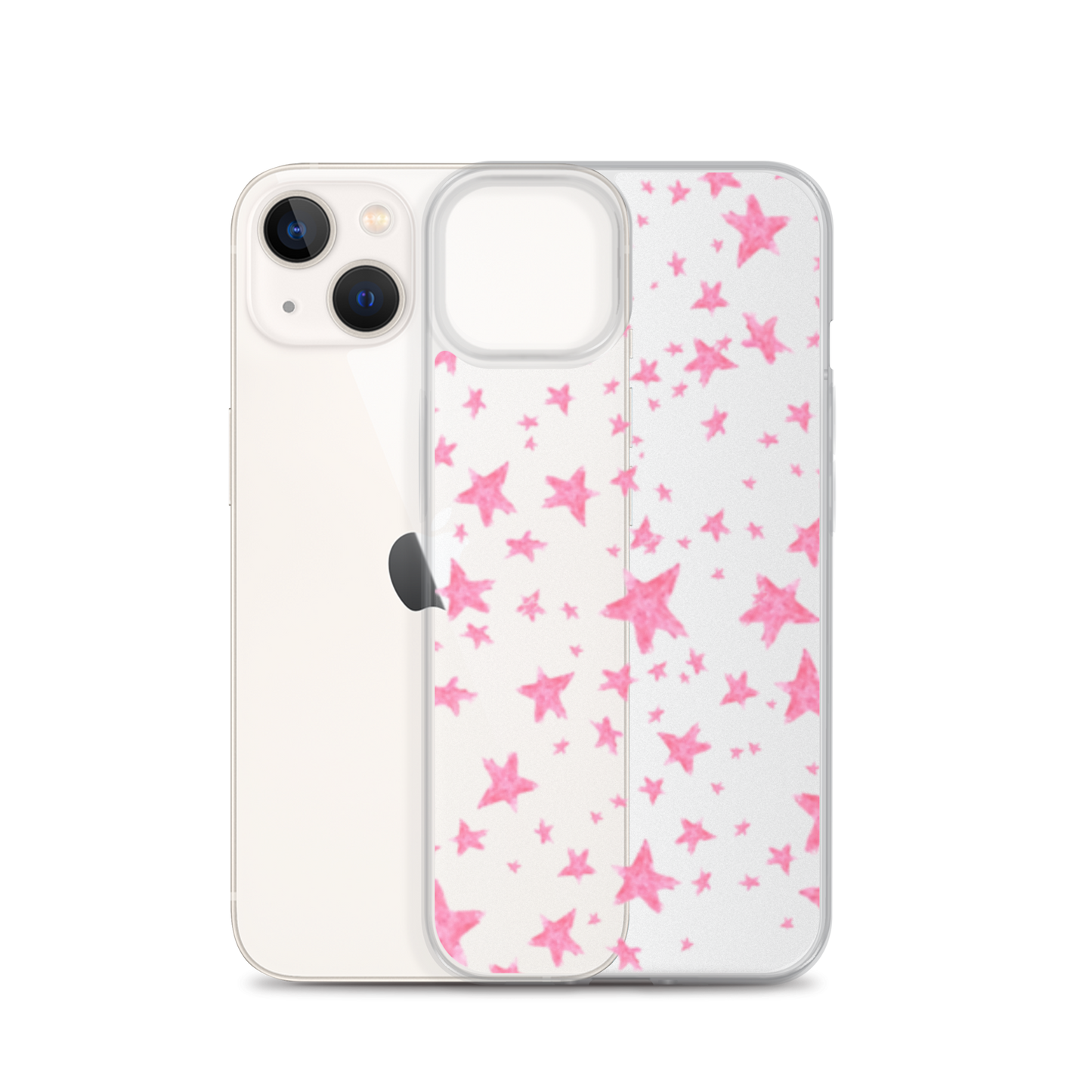 star case pink in clear