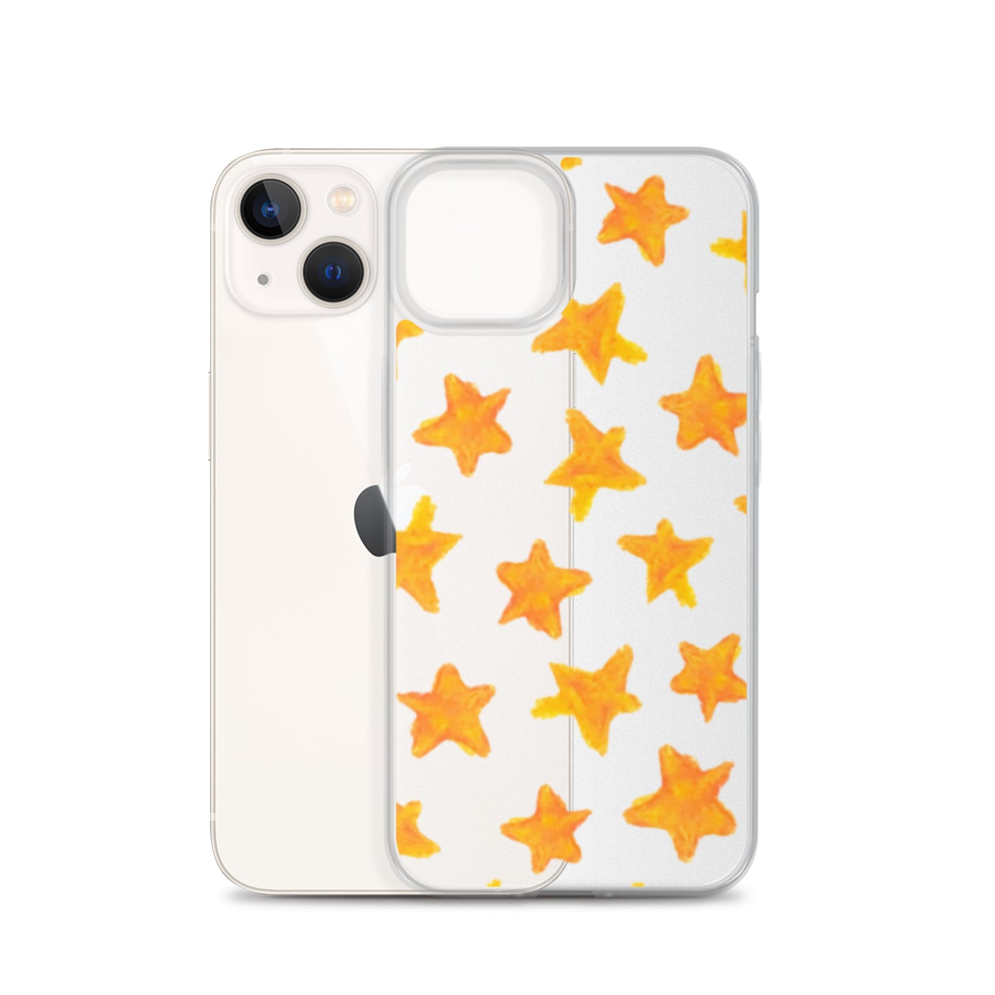 star case orange in clear