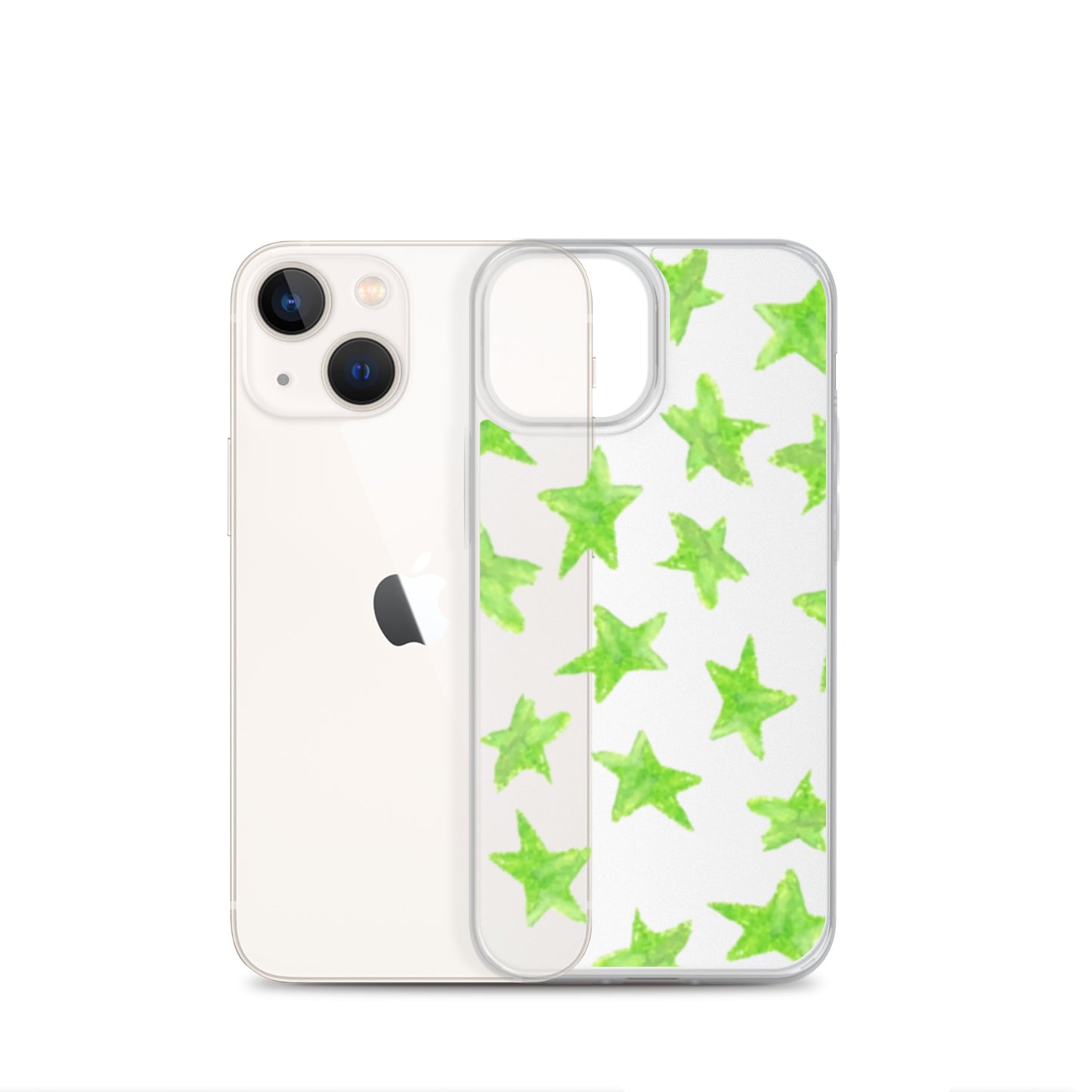 star case lime green in clear