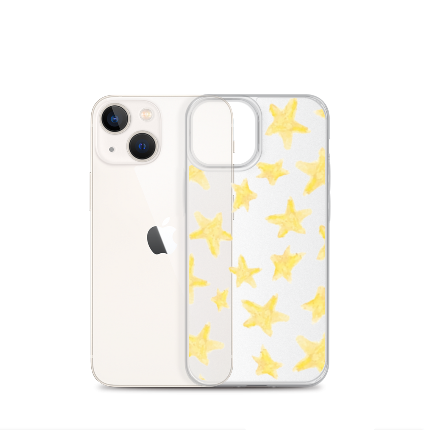 star case yellow in clear