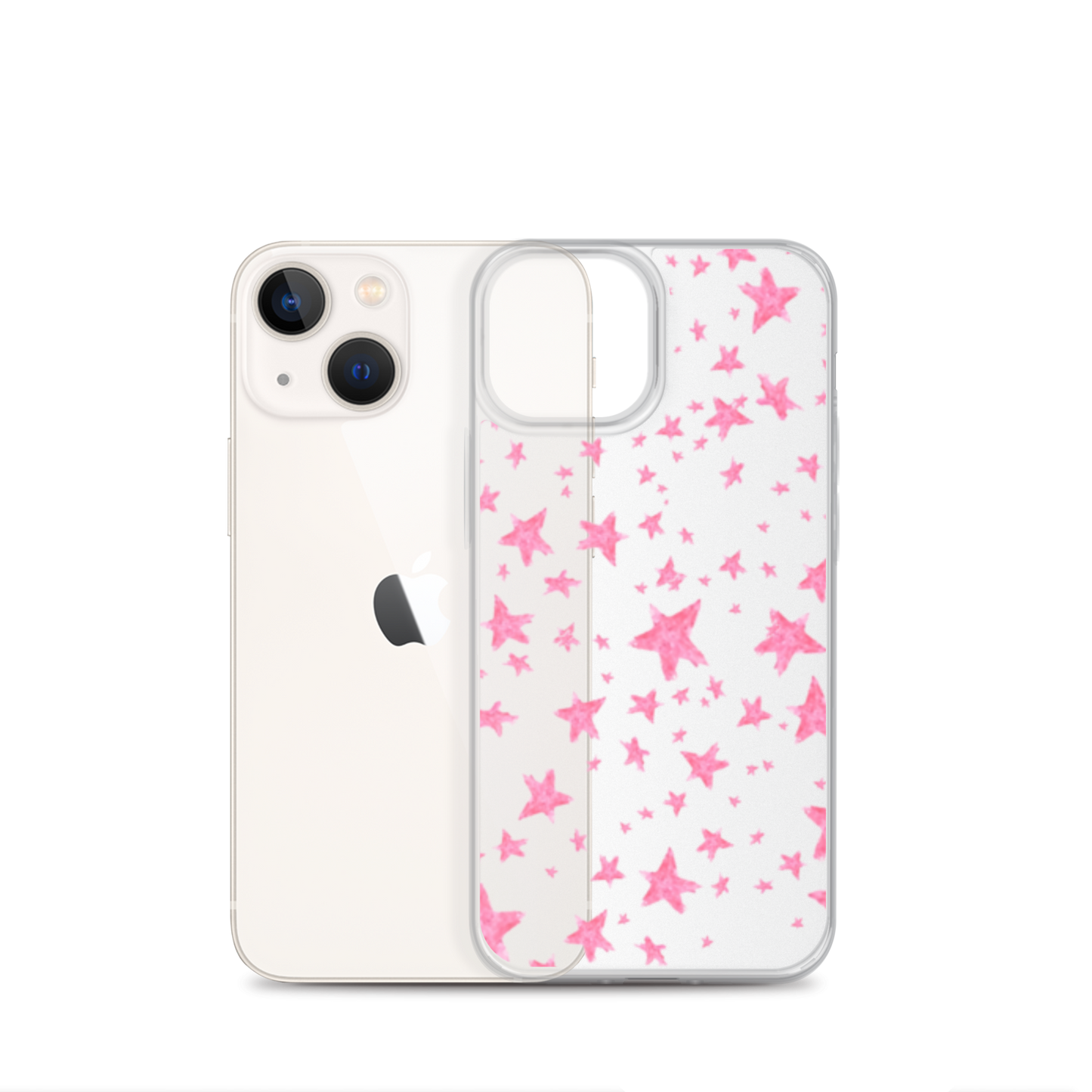 star case pink in clear