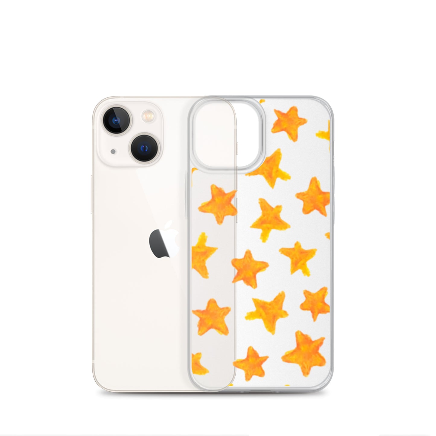 star case orange in clear