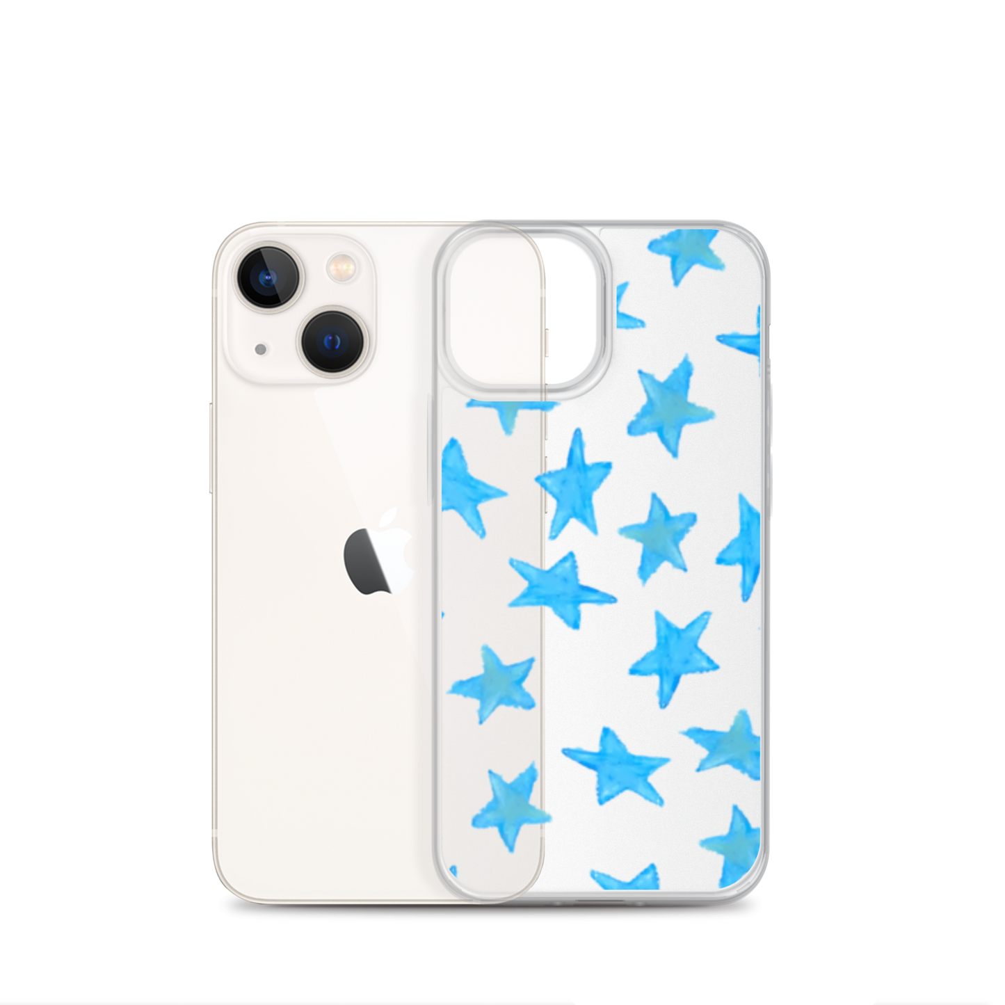 star case sky blue in clear