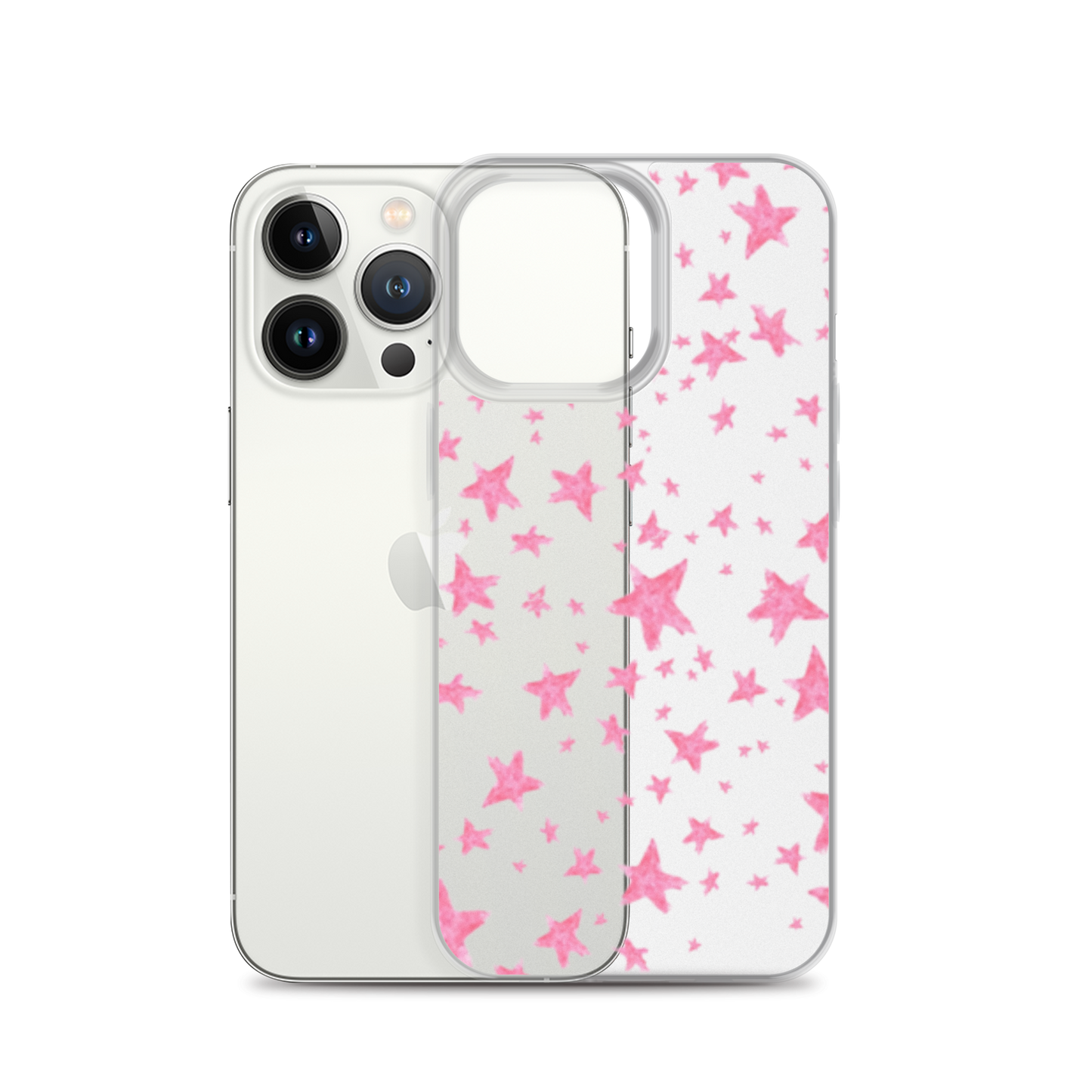 star case pink in clear