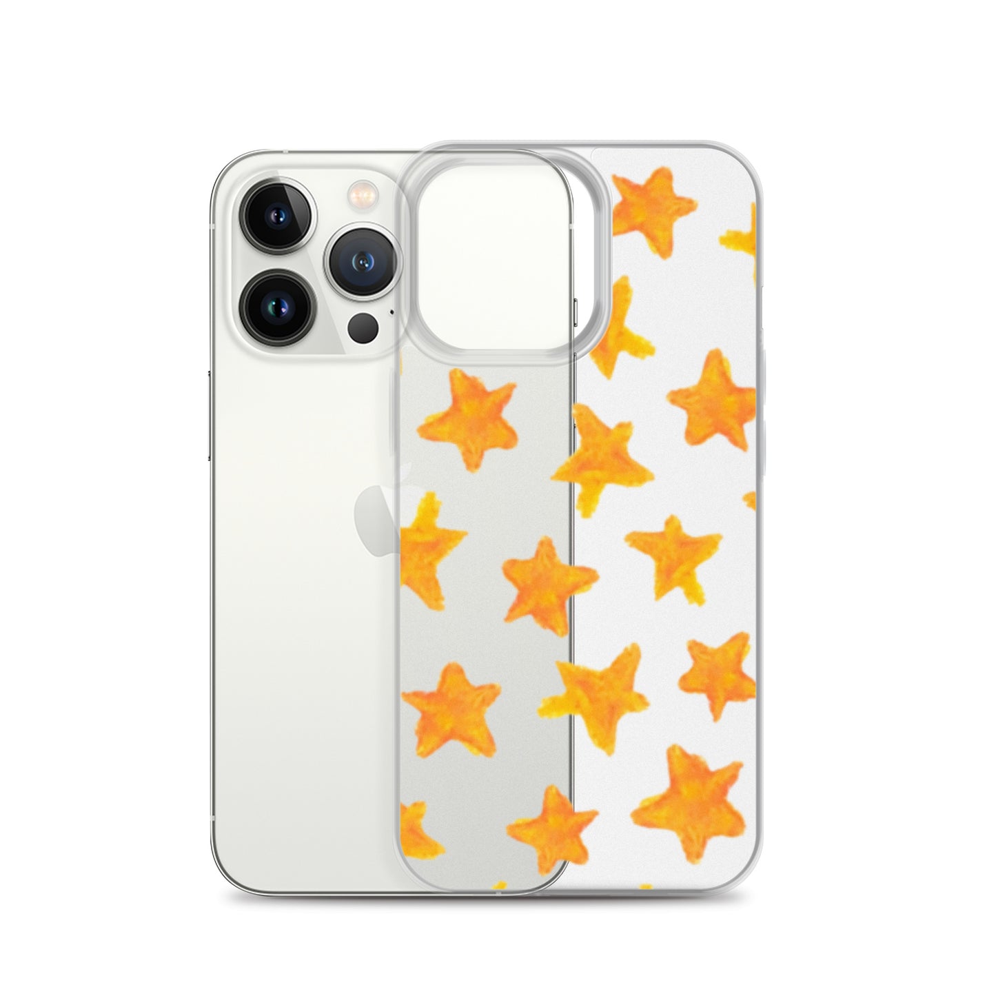 star case orange in clear