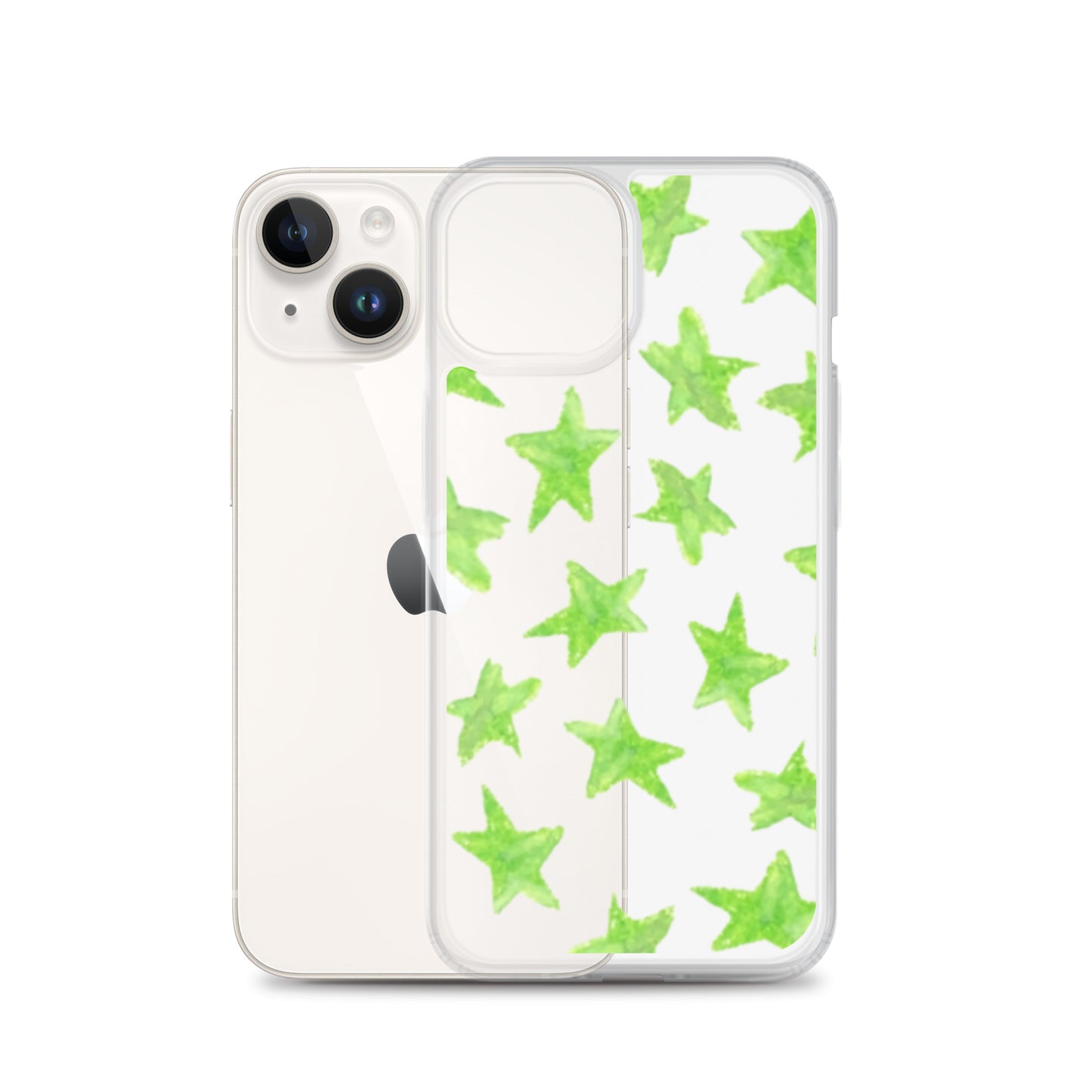 star case lime green in clear