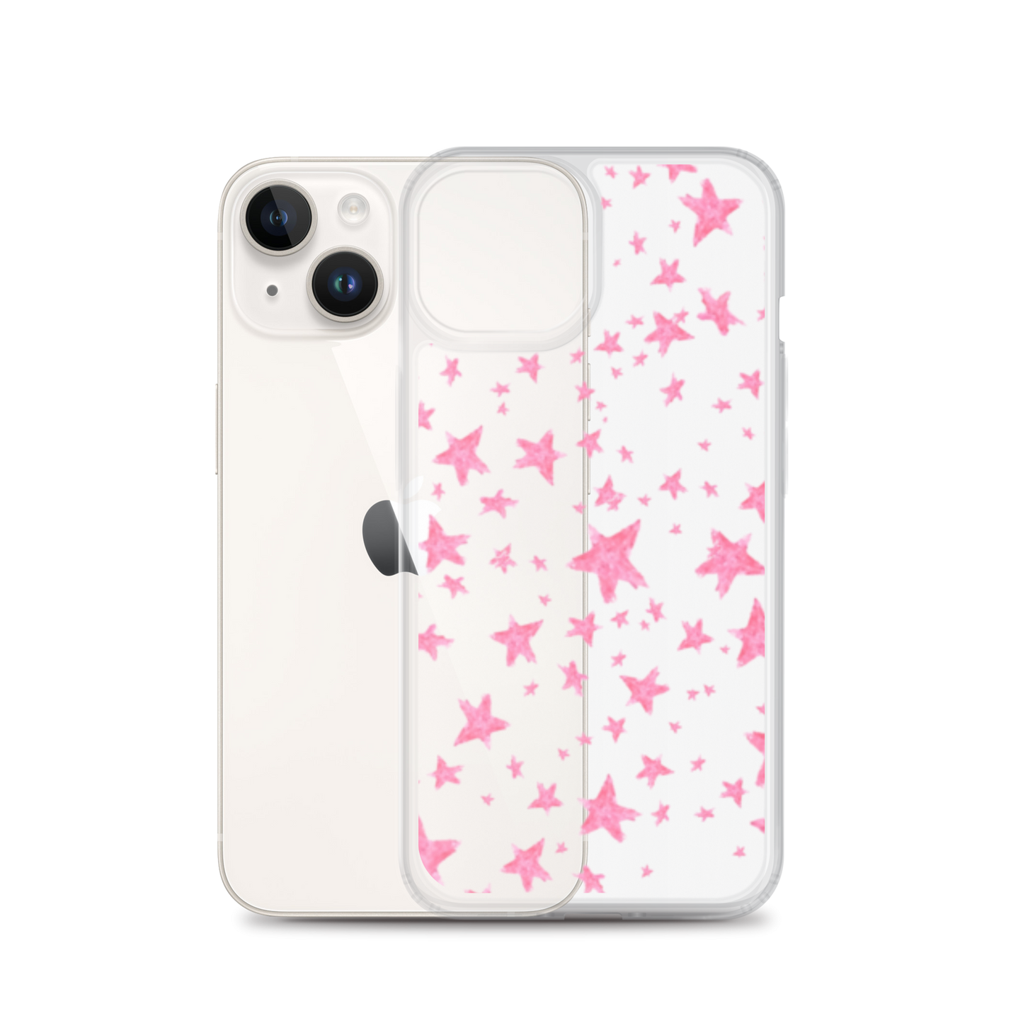 star case pink in clear