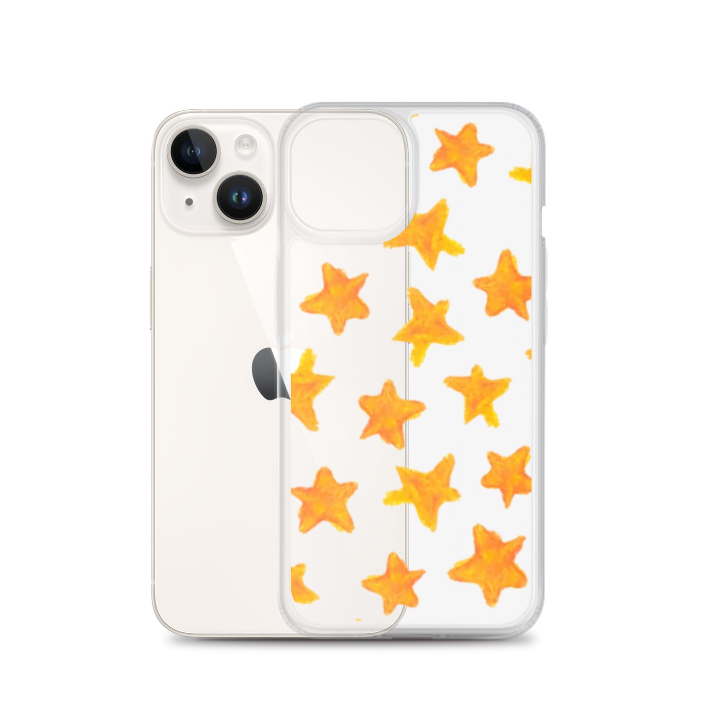 star case orange in clear