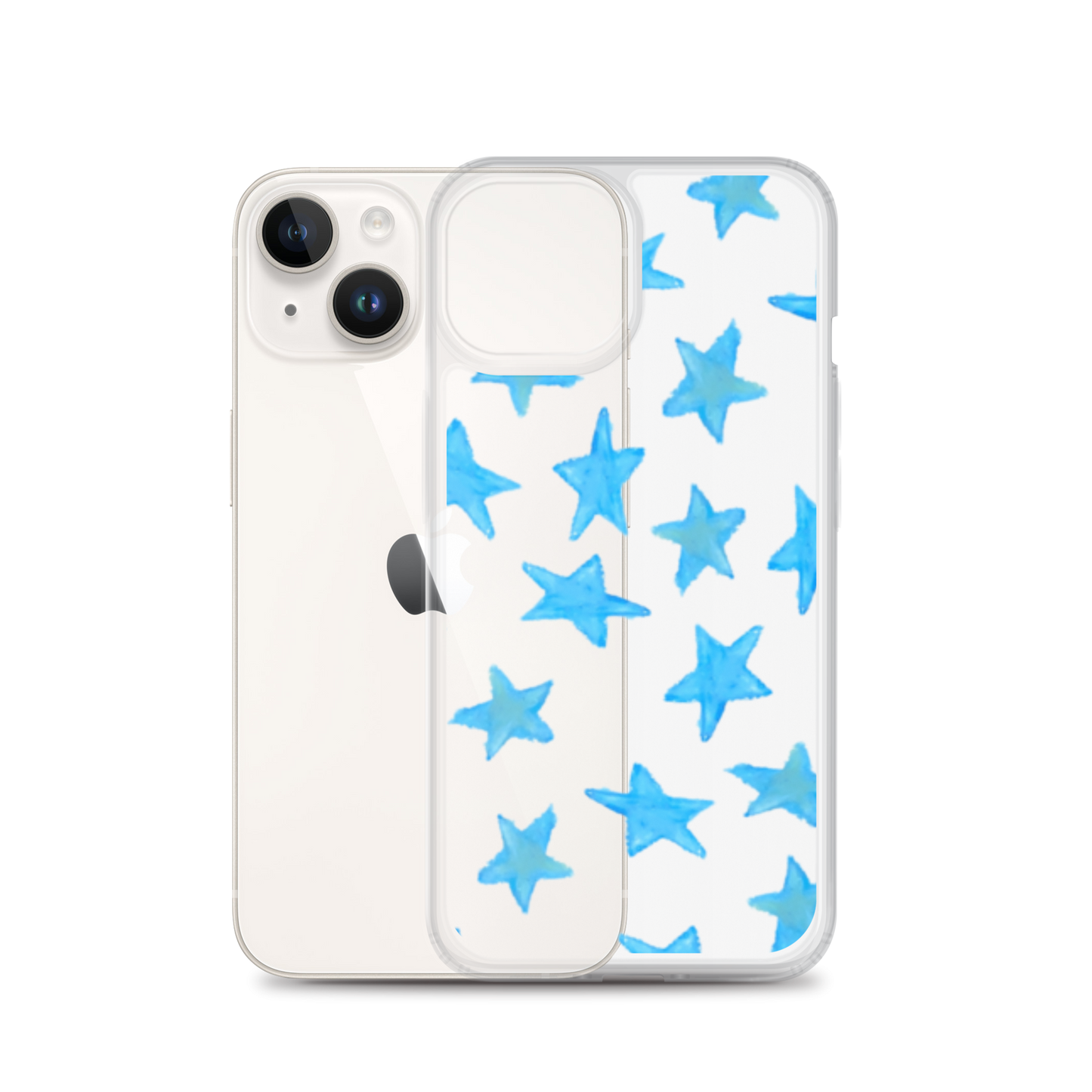 star case sky blue in clear