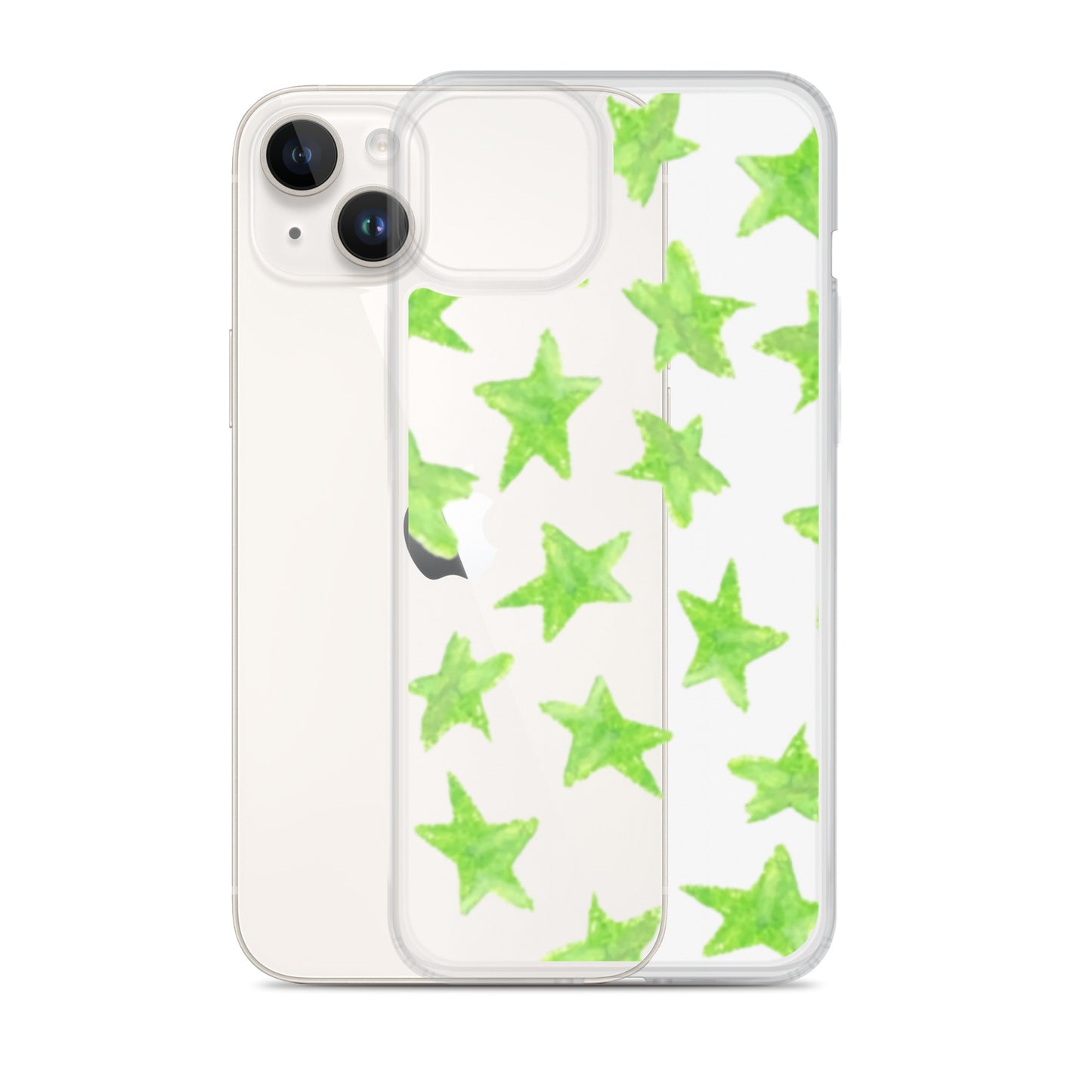 star case lime green in clear