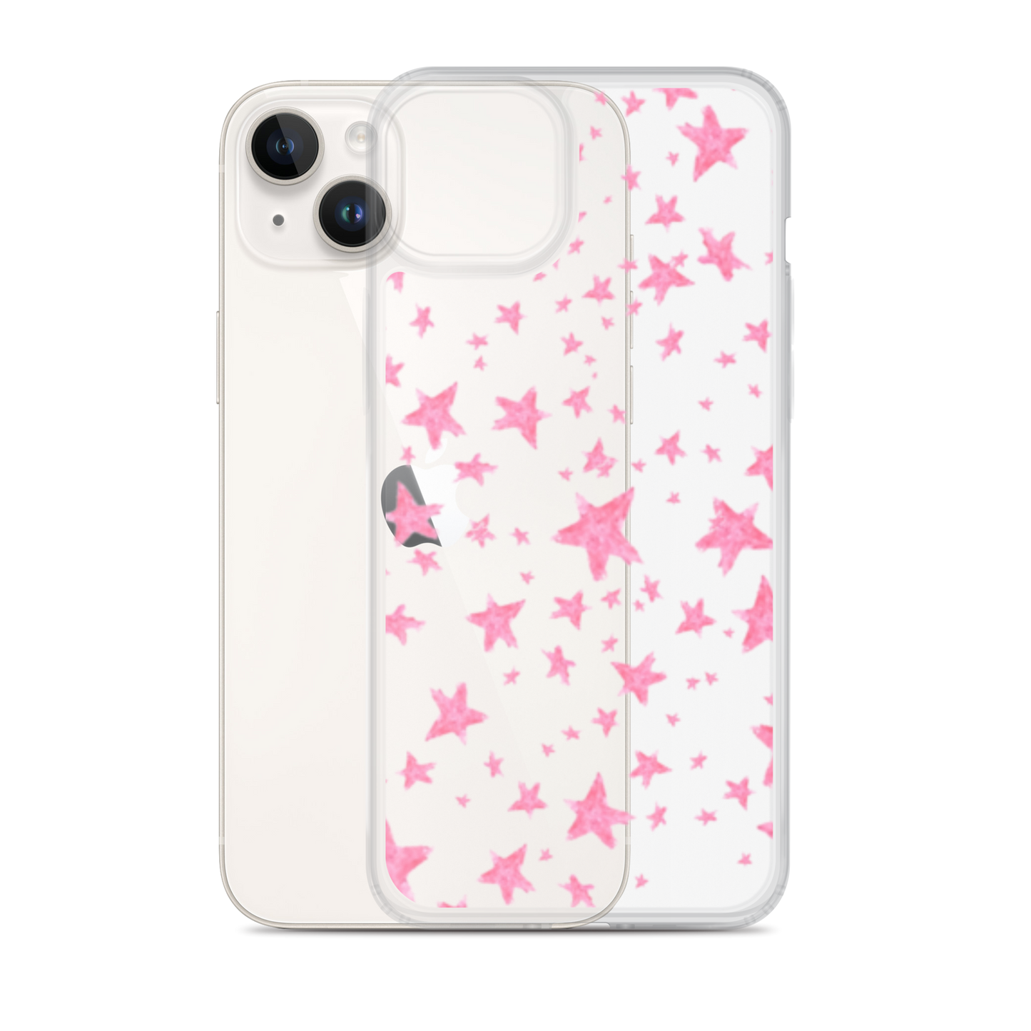 star case pink in clear