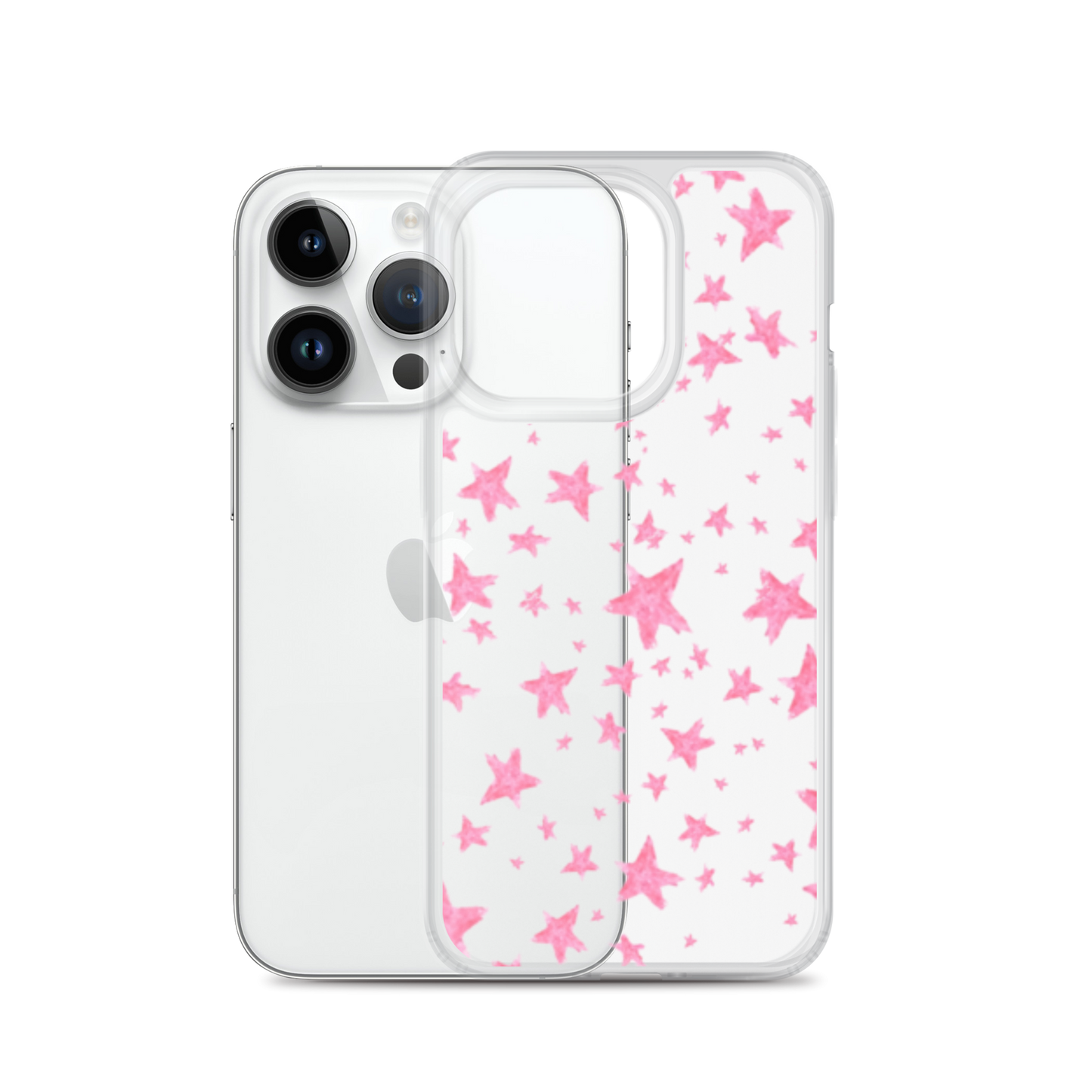 star case pink in clear