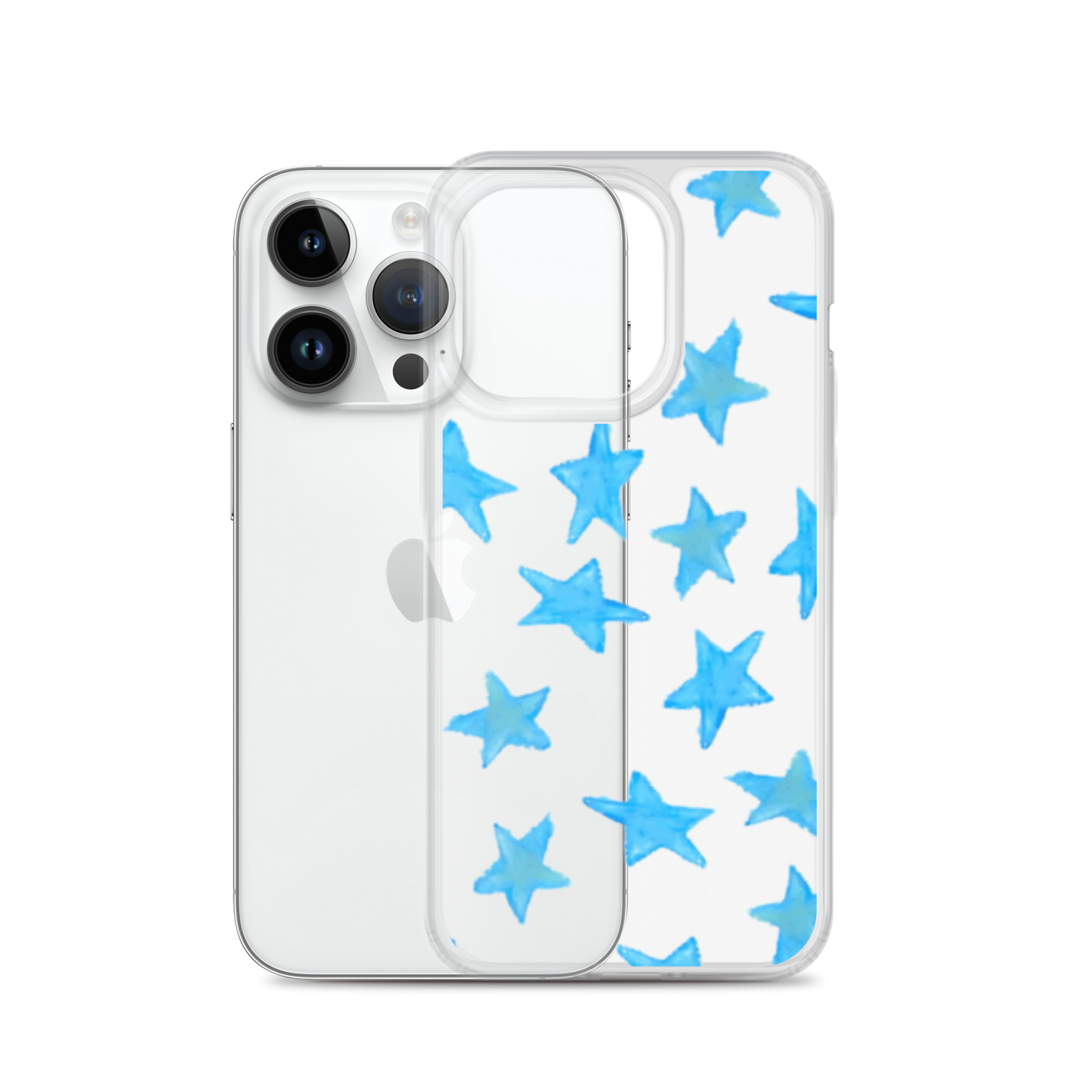 star case sky blue in clear