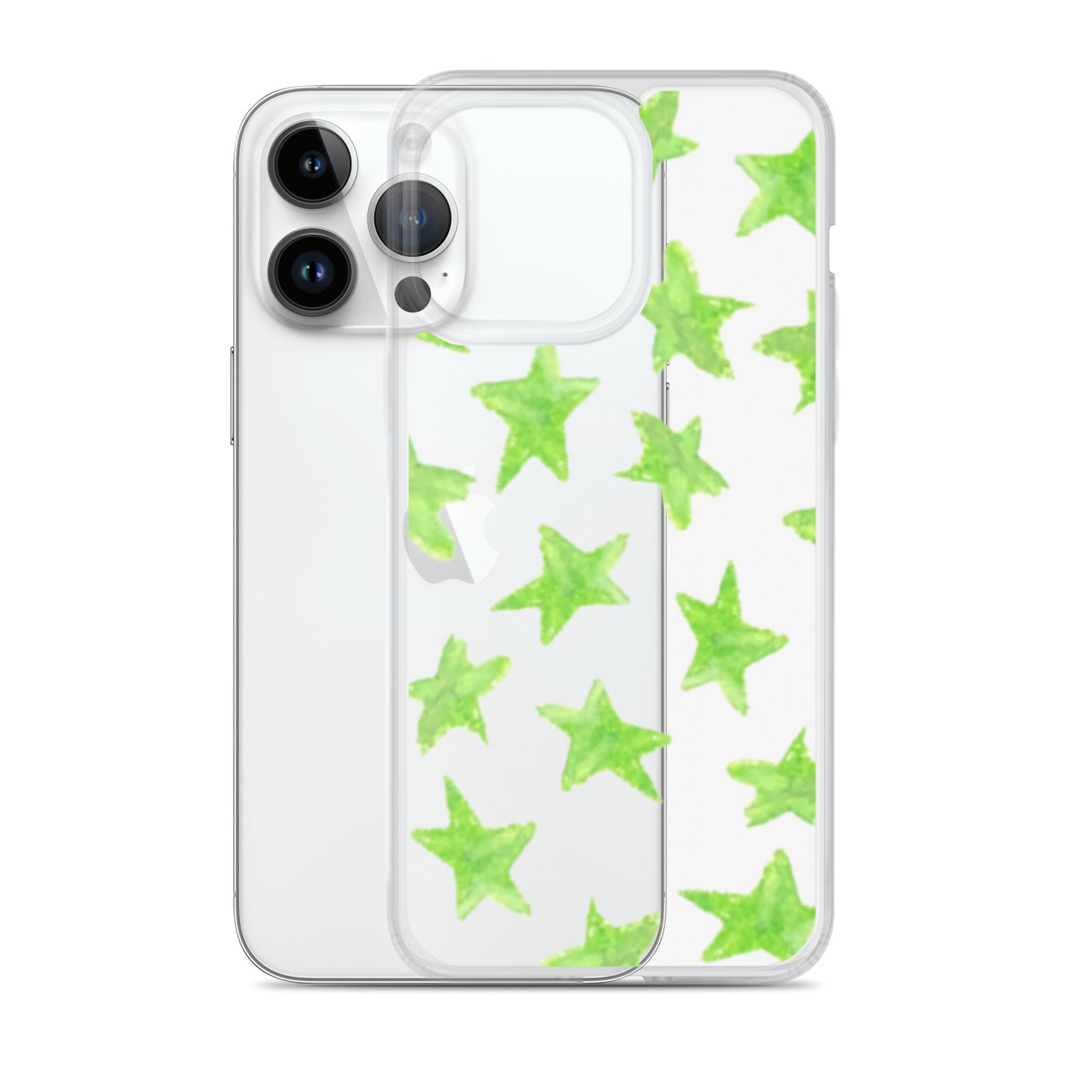 star case lime green in clear