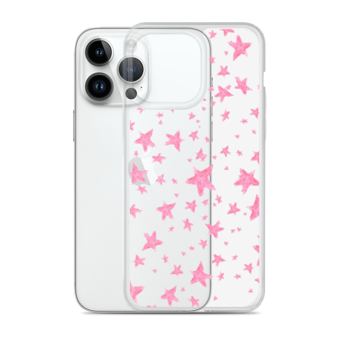 star case pink in clear