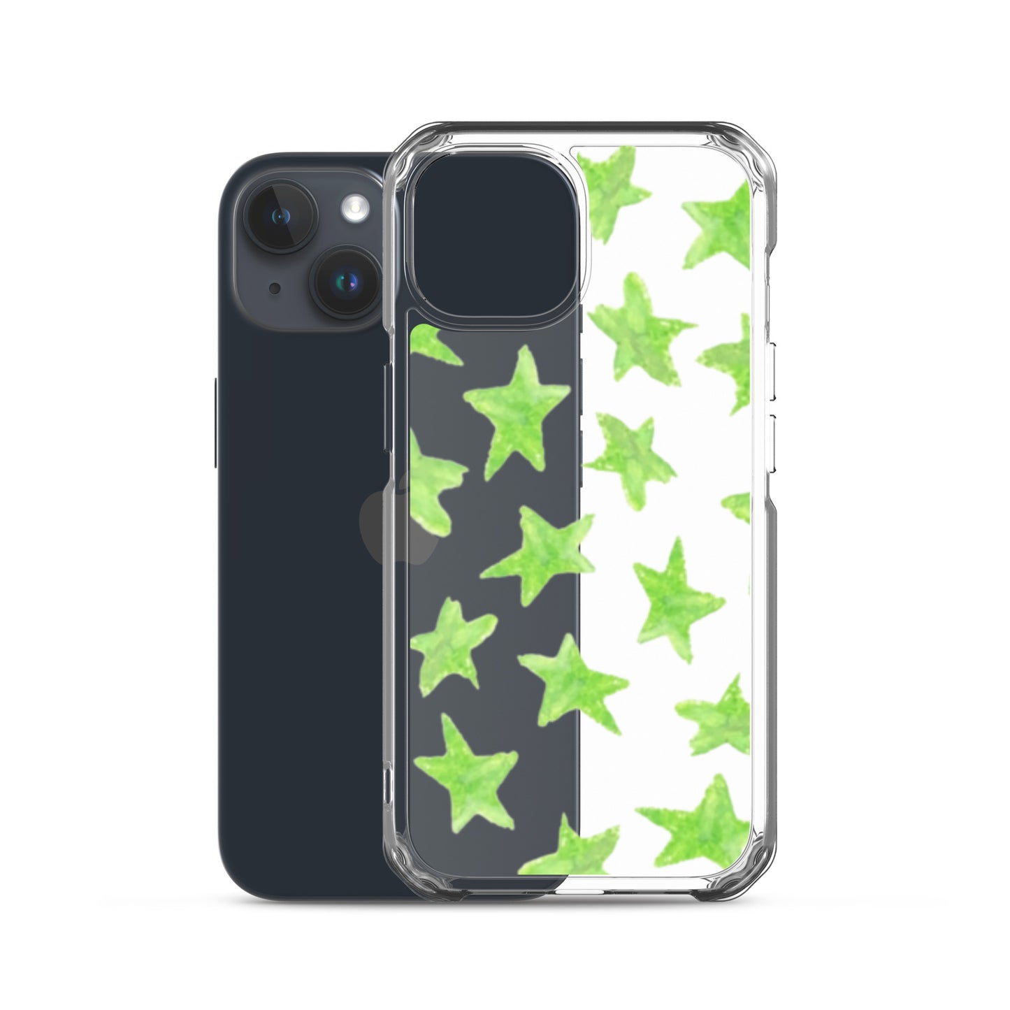 star case lime green in clear