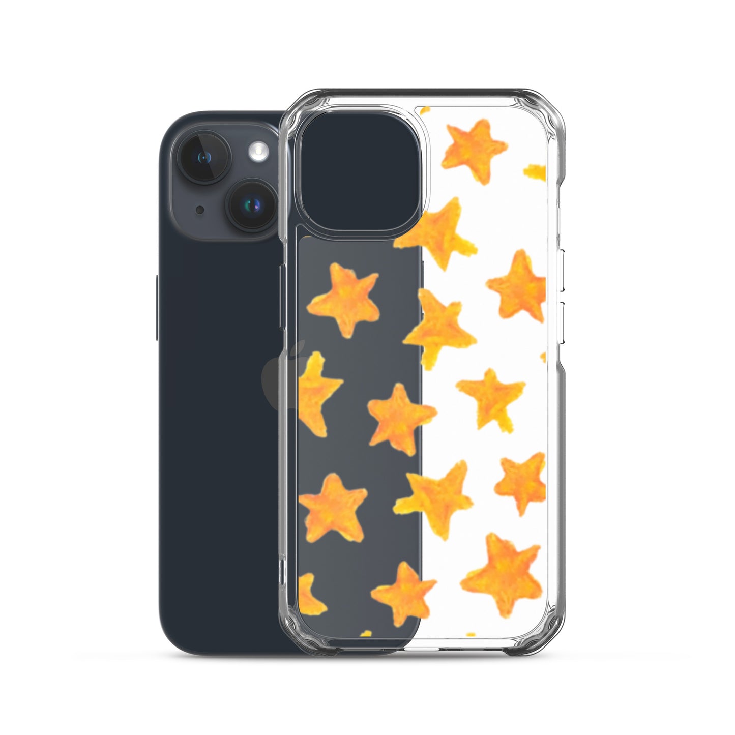 star case orange in clear