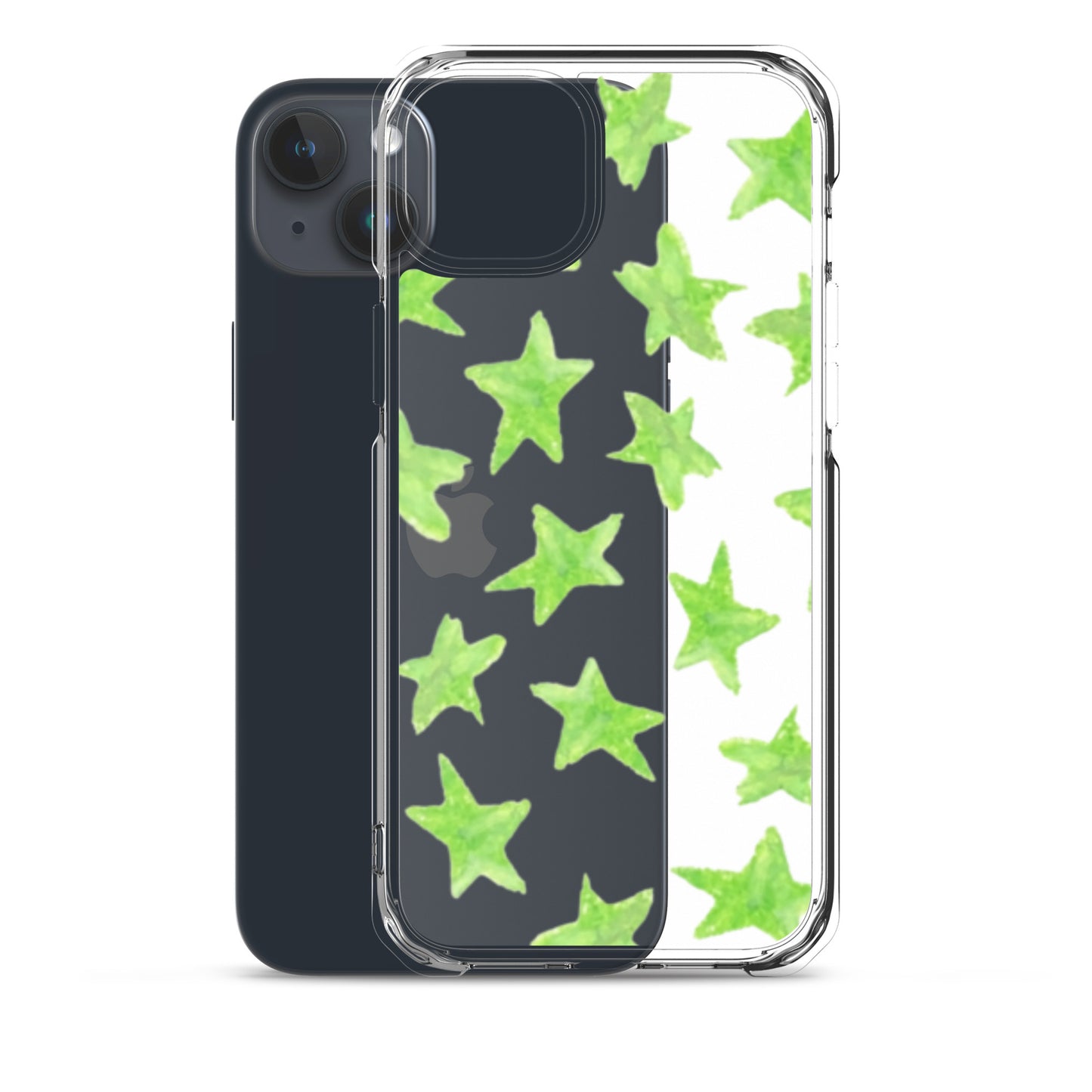 star case lime green in clear