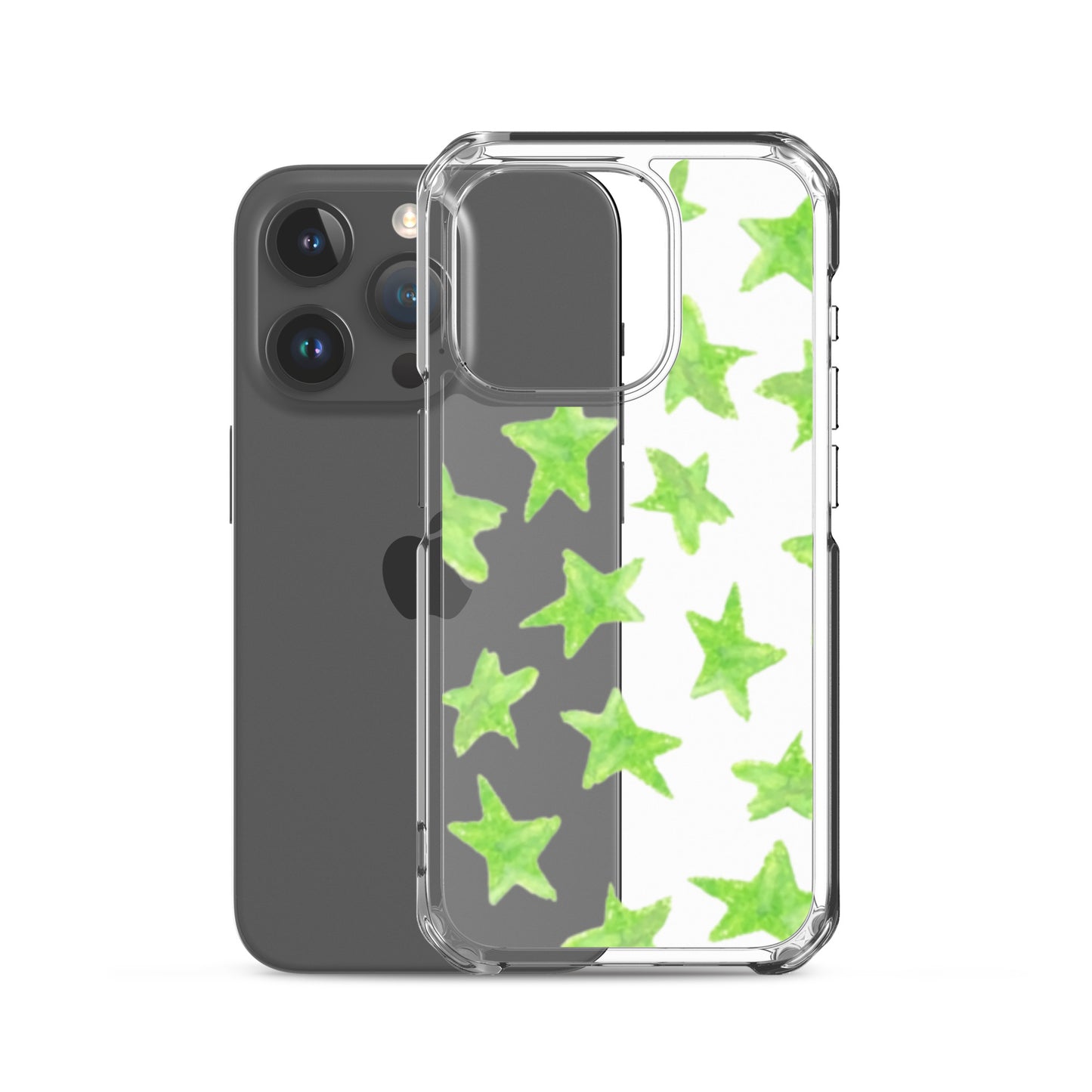 star case lime green in clear