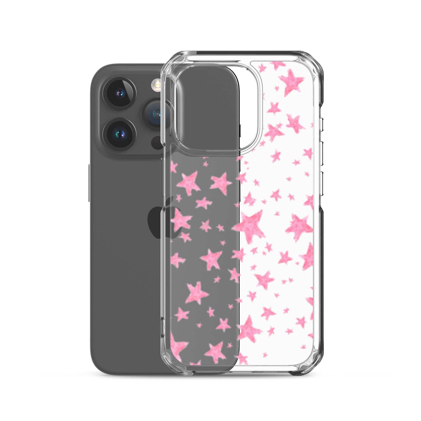 star case pink in clear