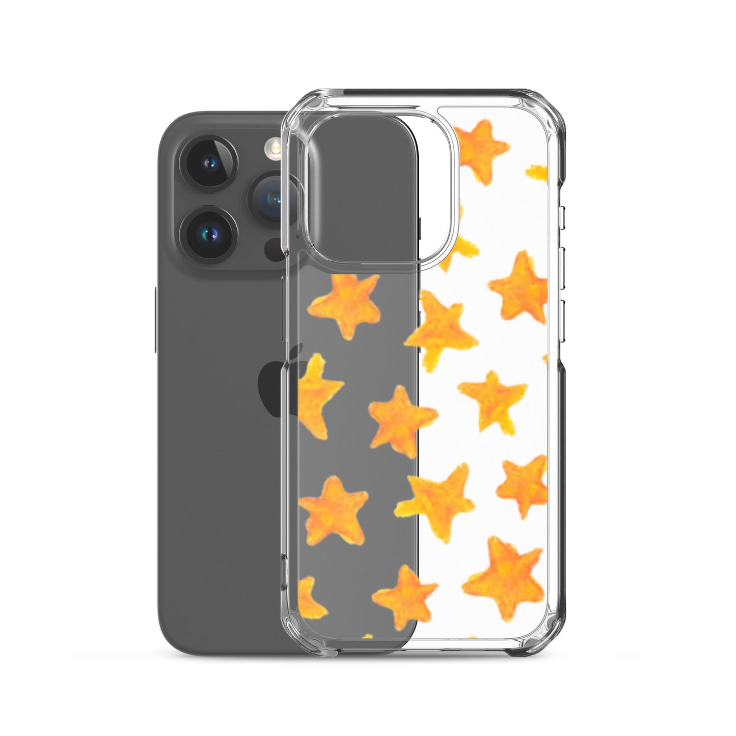 star case orange in clear