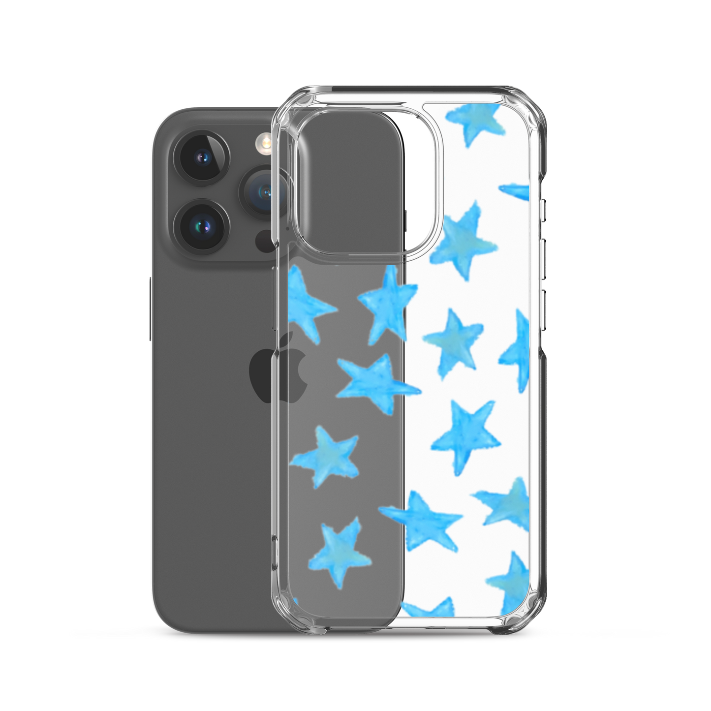 star case sky blue in clear