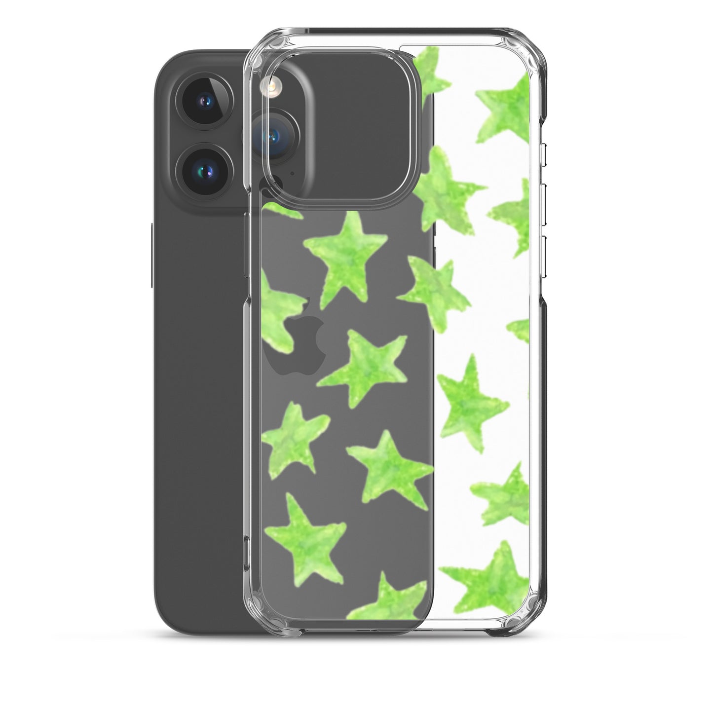 star case lime green in clear