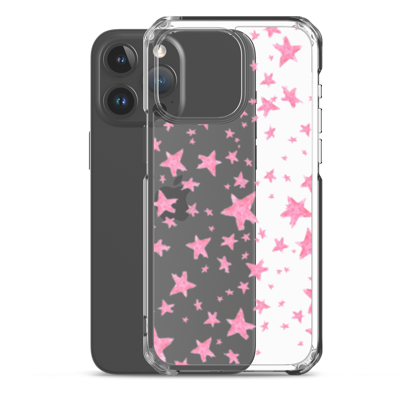 star case pink in clear