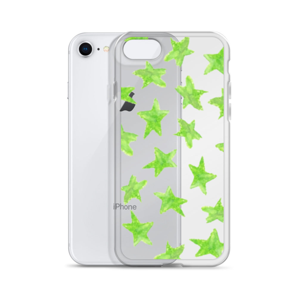 star case lime green in clear