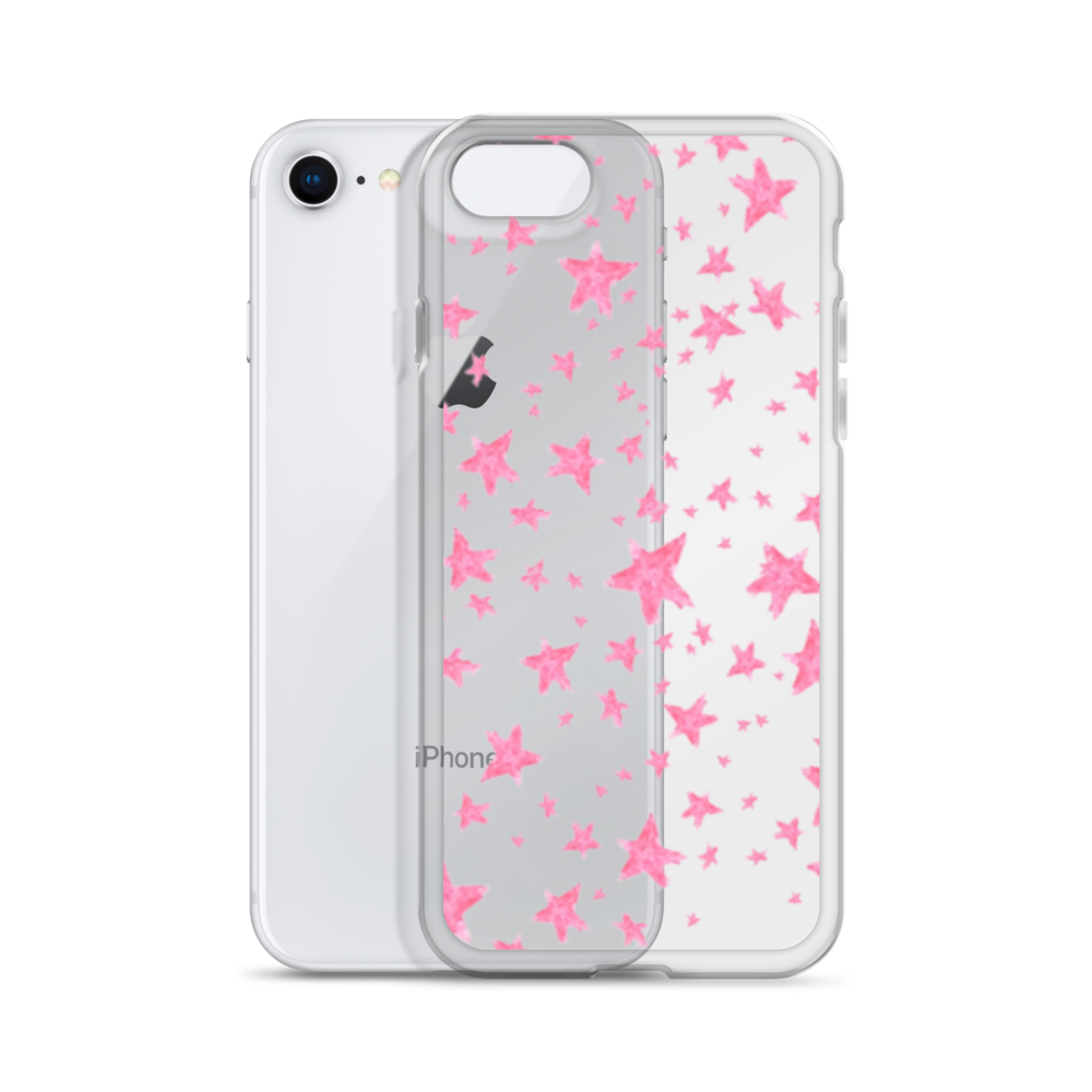 star case pink in clear