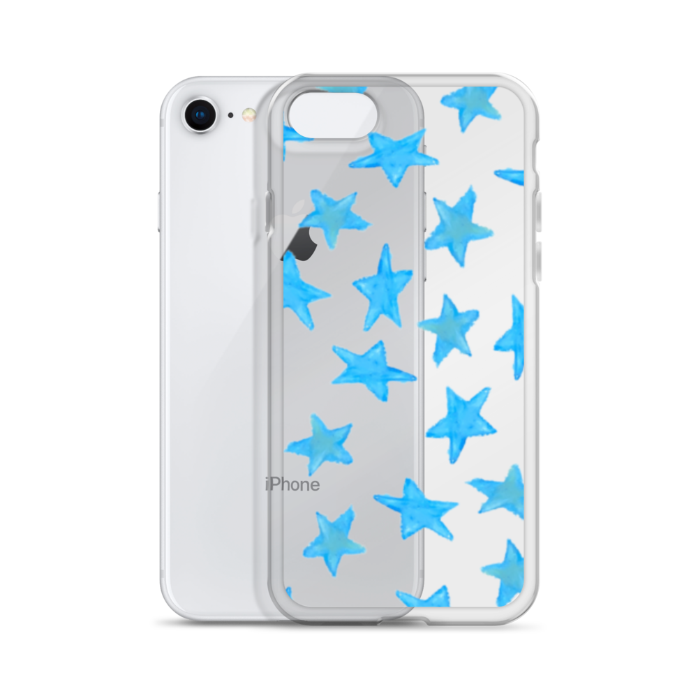 star case sky blue in clear