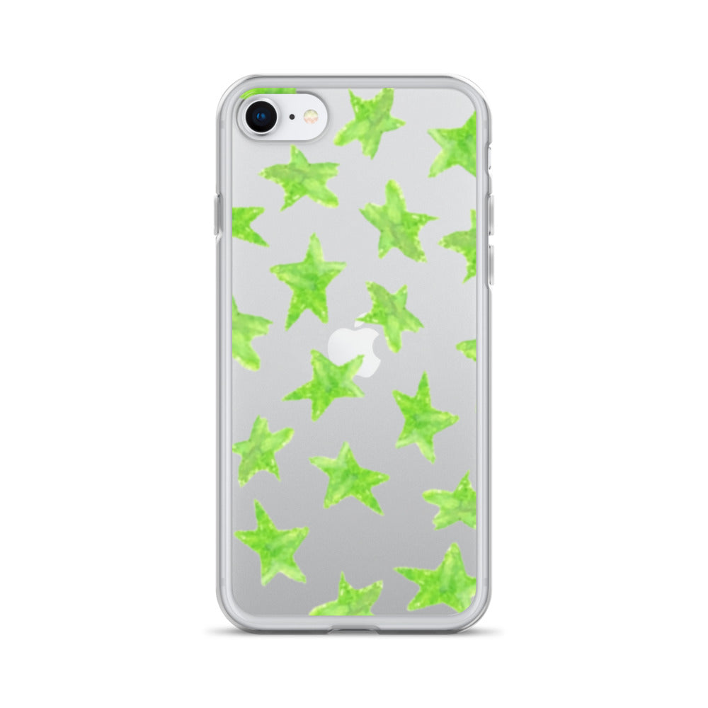 star case lime green in clear