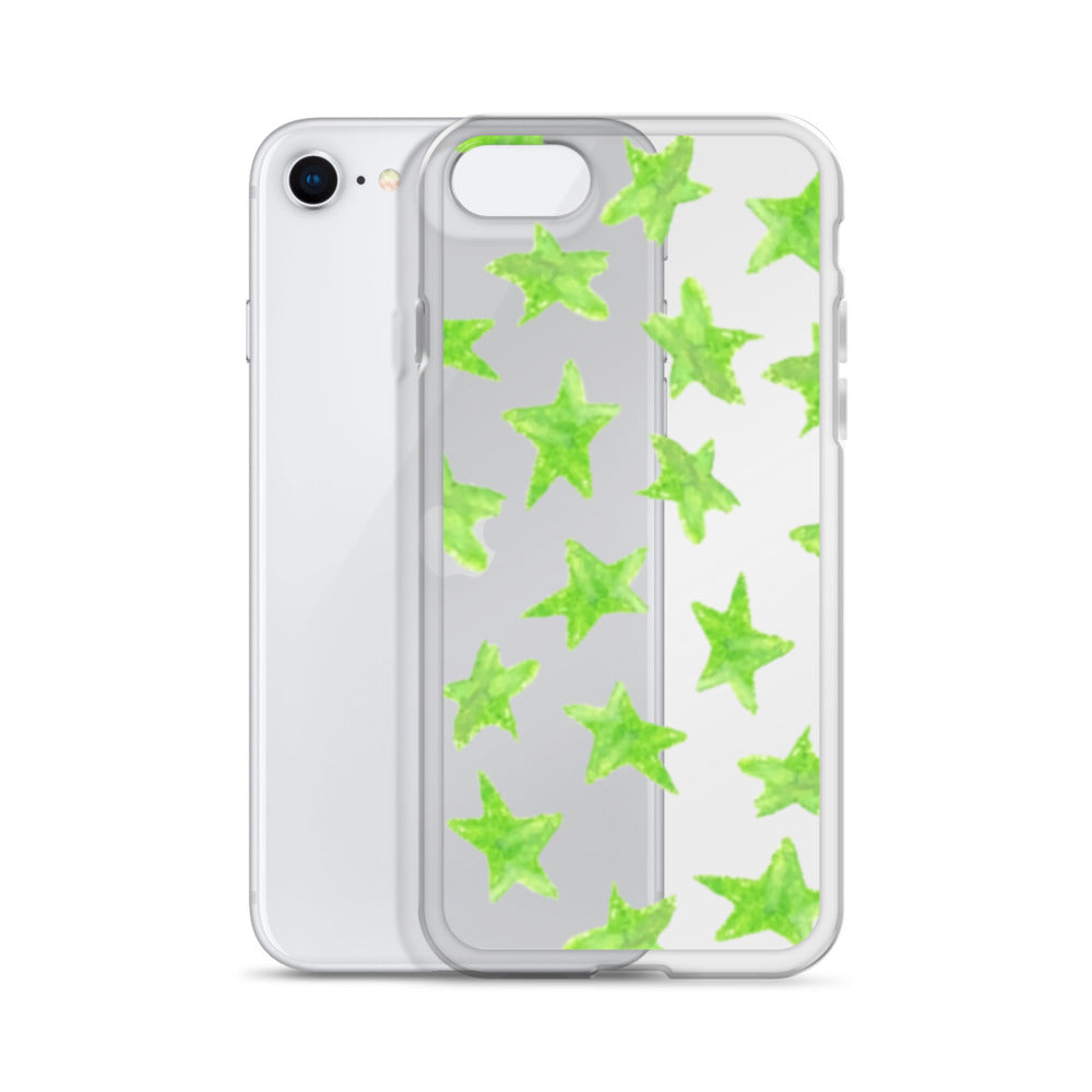 star case lime green in clear