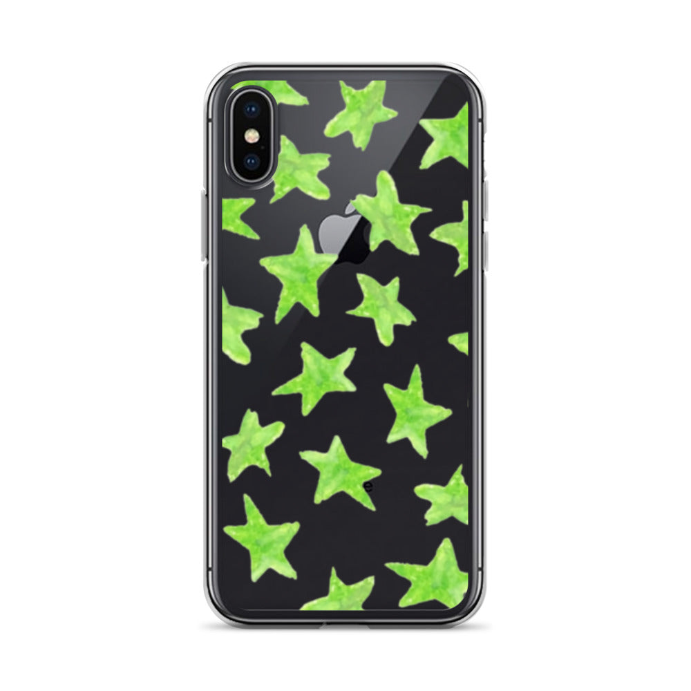 star case lime green in clear