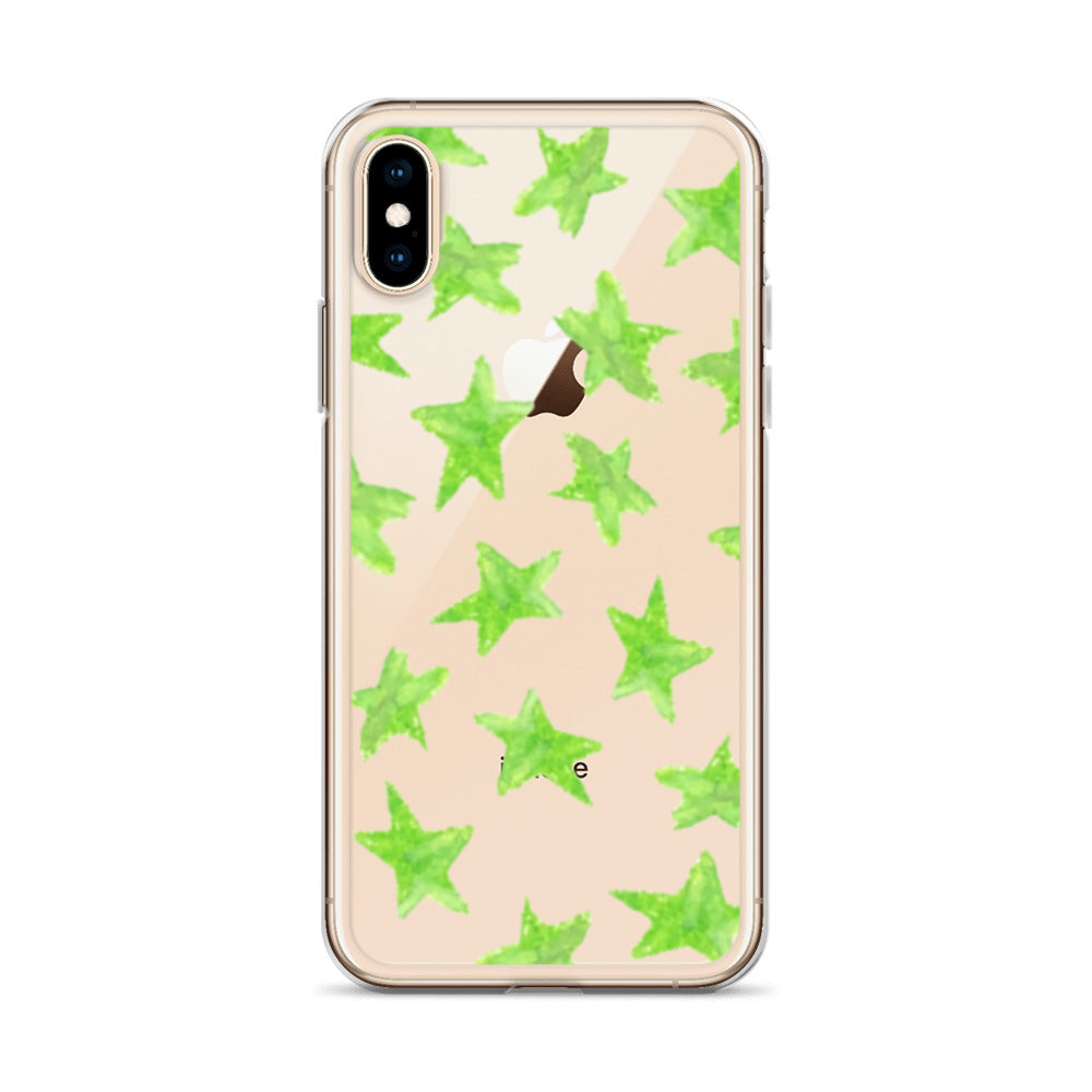 star case lime green in clear