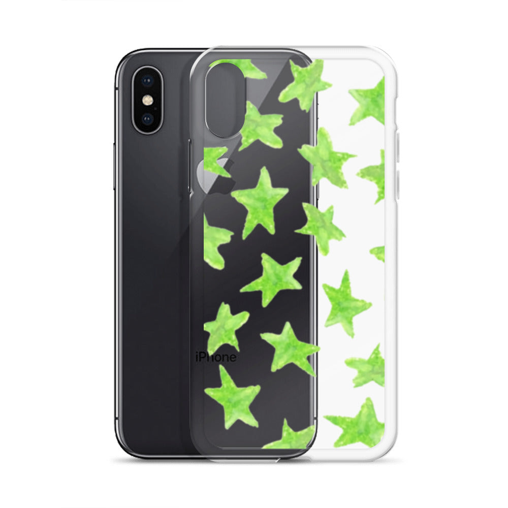 star case lime green in clear