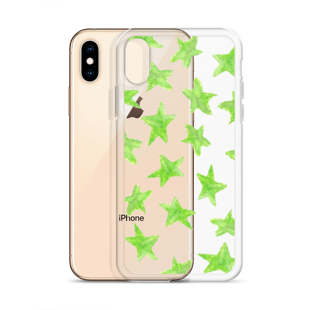 star case lime green in clear