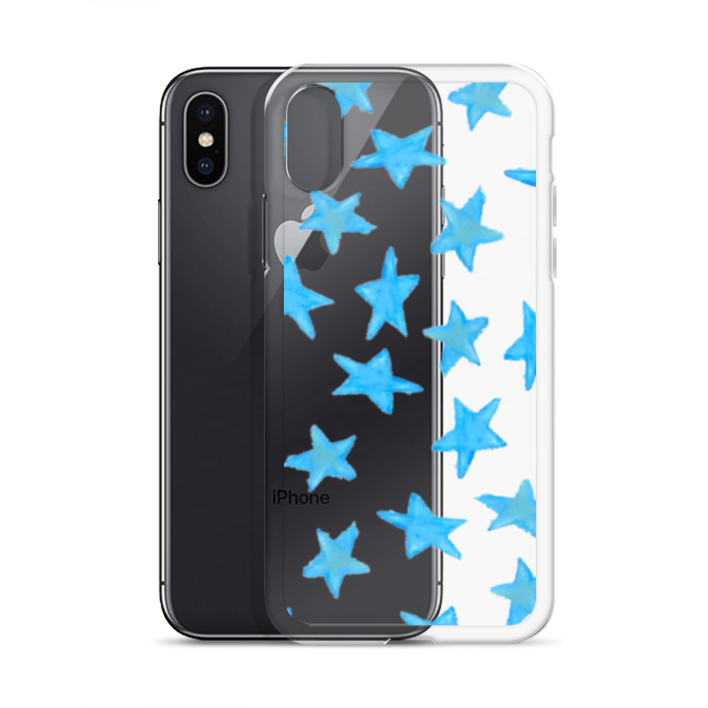 star case sky blue in clear