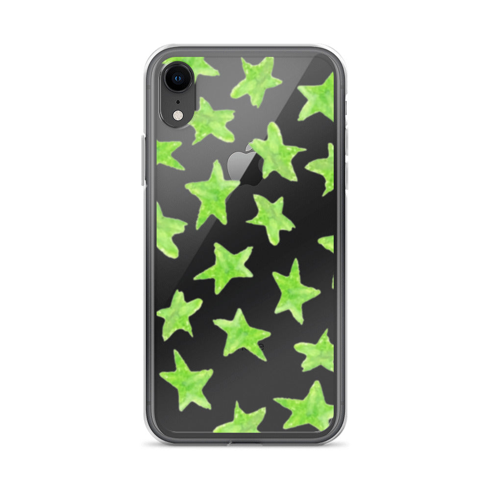 star case lime green in clear