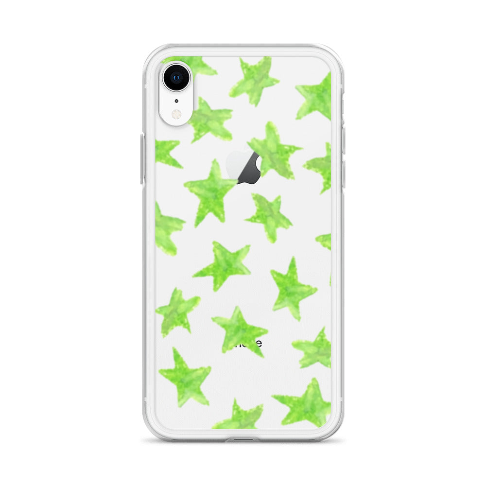 star case lime green in clear