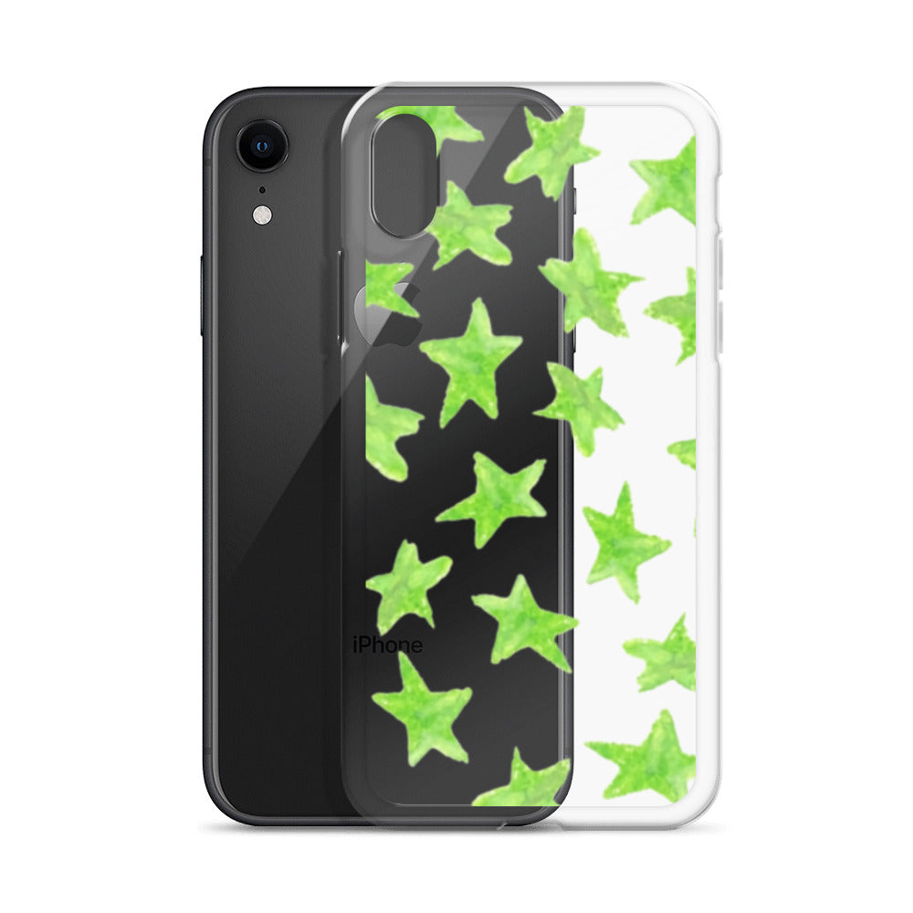 star case lime green in clear