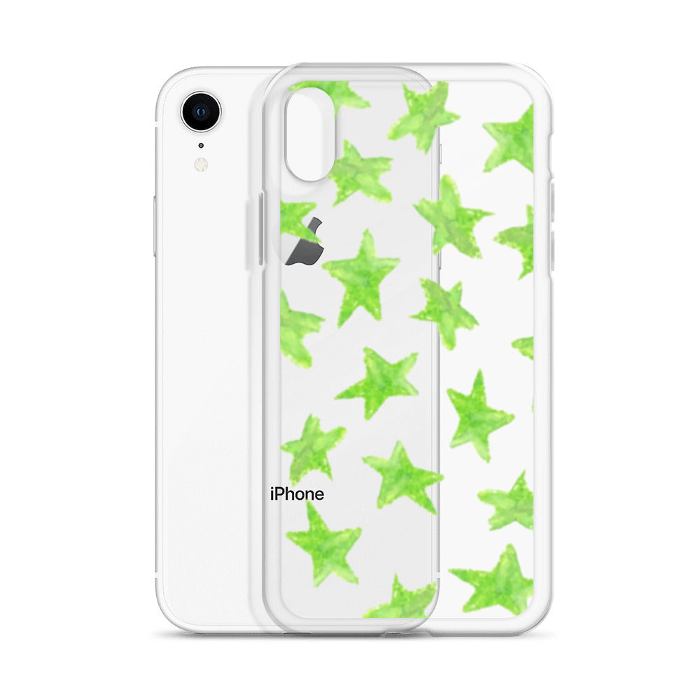 star case lime green in clear