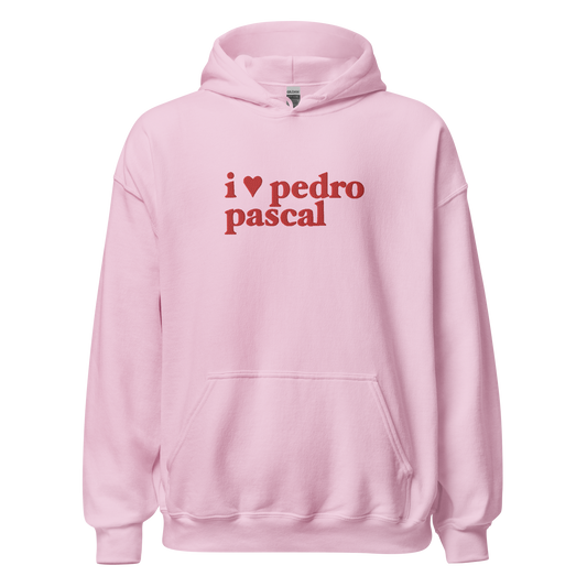 i heart pedro hoodie in red