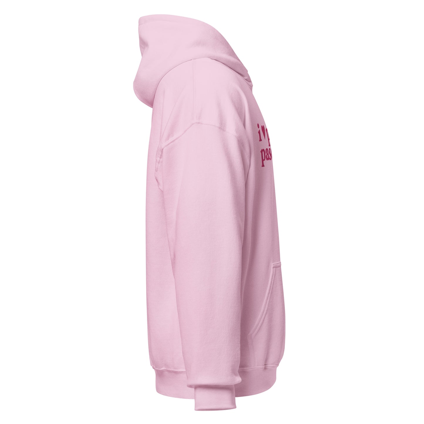 i heart pedro hoodie in pink