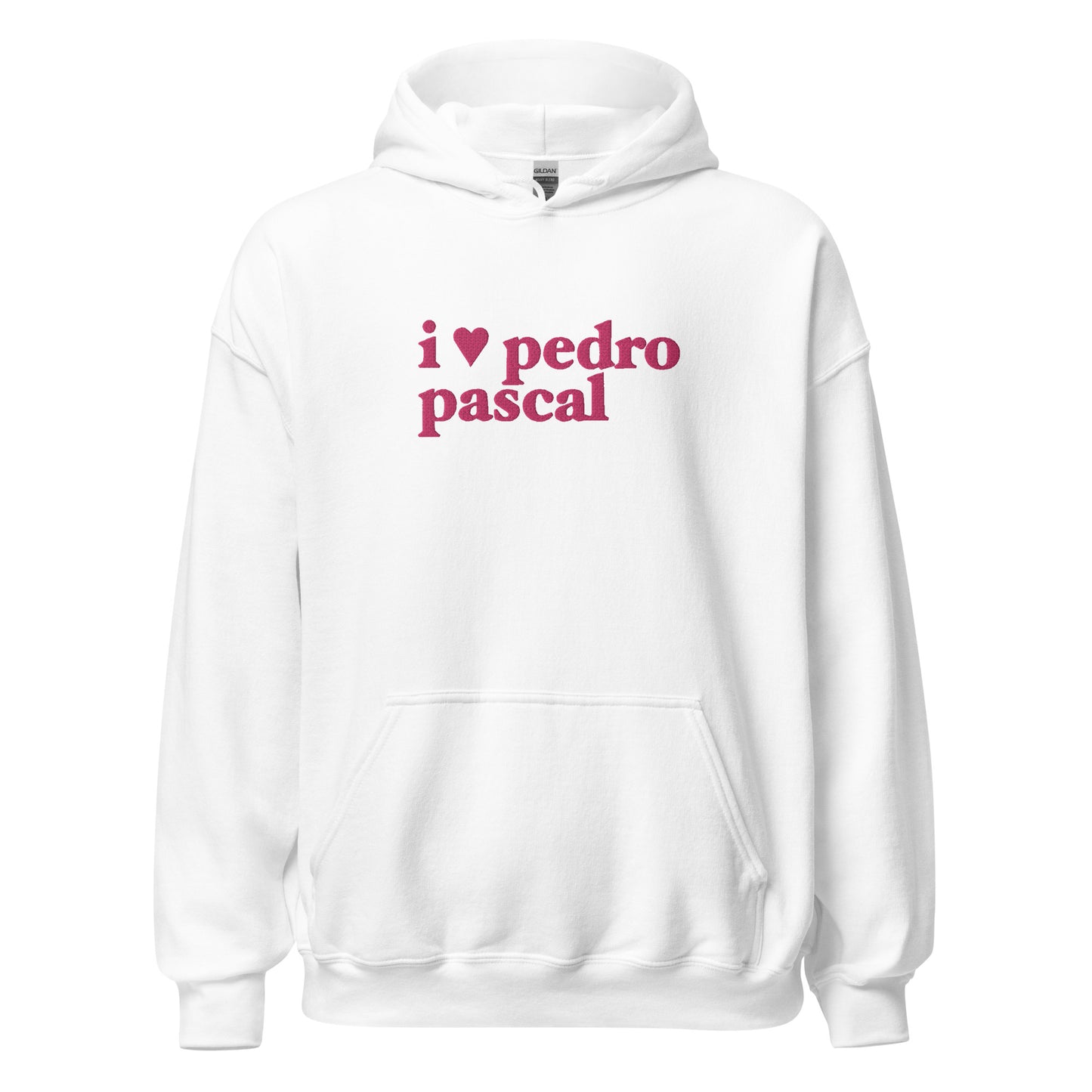 i heart pedro hoodie in pink